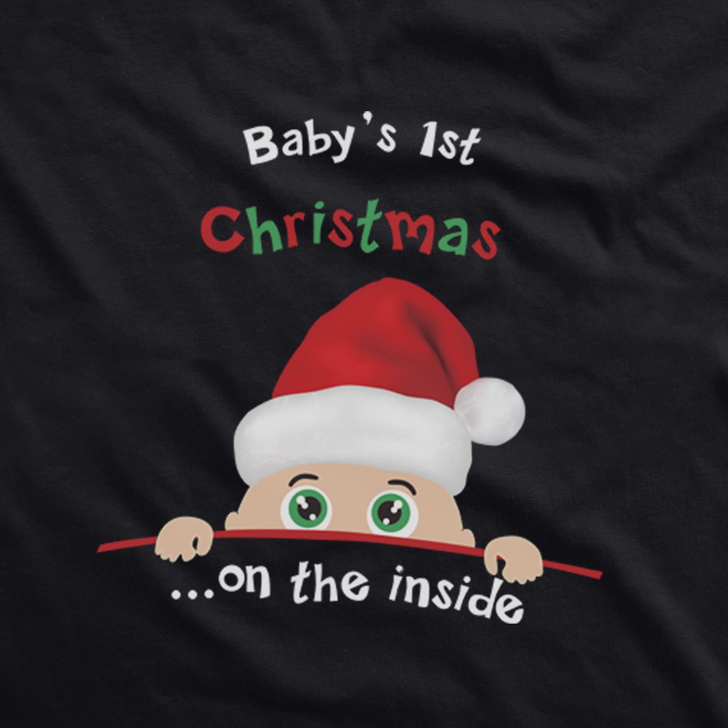 Funny Christmas Pregnancy Announcement T-Shirt for Women - Cute Maternity Tee Top for Holiday Photos & Family Gatherings