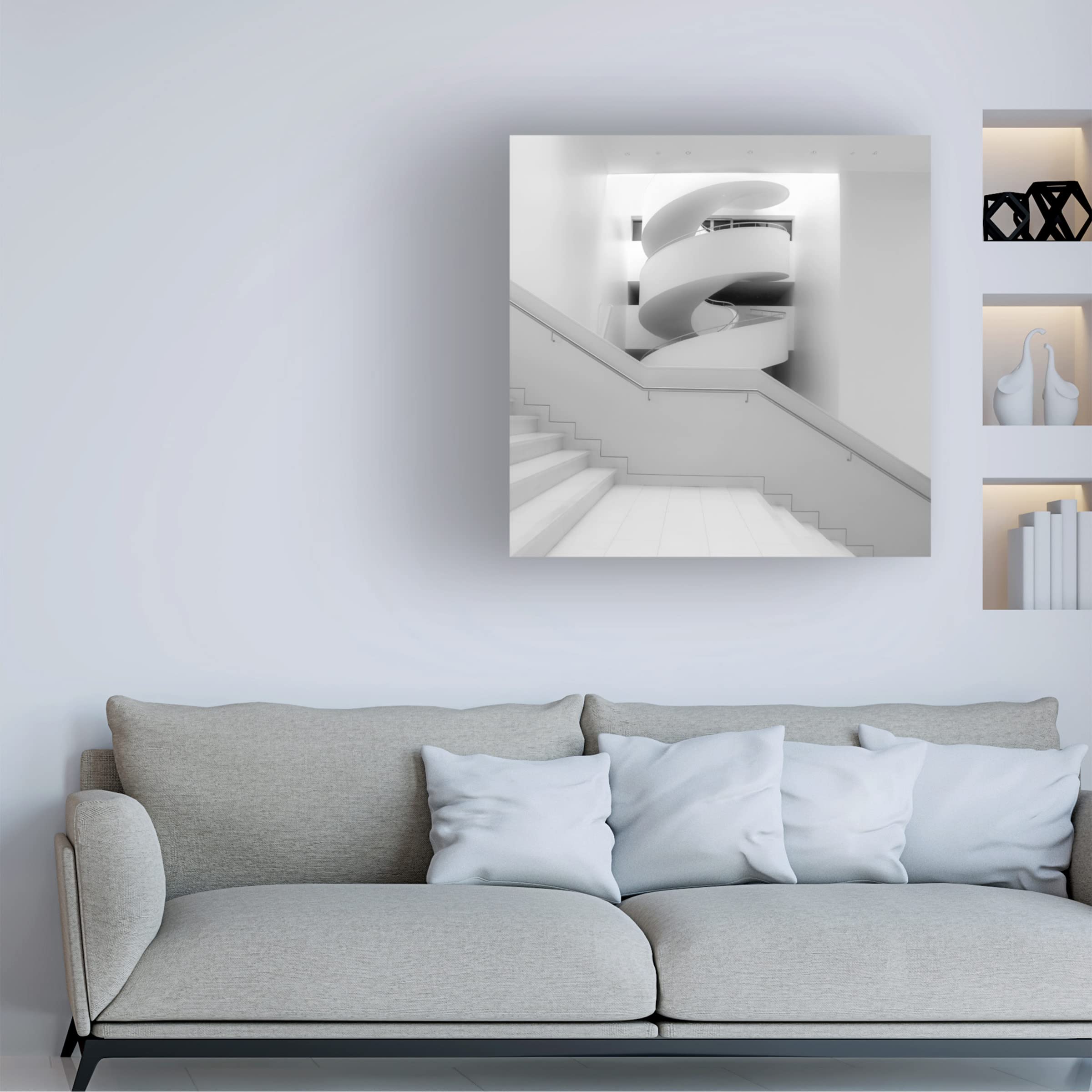 Trademark Fine Art 'Spiral' Abstract Canvas Wall Art by Anna Niemiec - Modern Home Decor for Living Room, Bedroom & Office