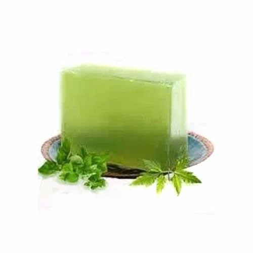 Aryaved Neem Tulsi Aloe Vera Soap Base - 100% Pure Natural Melt and Pour Handmade Soap Base (1kg) for DIY Skincare, Bath & Body Care - Perfect for Sensitive Skin & Aromatherapy