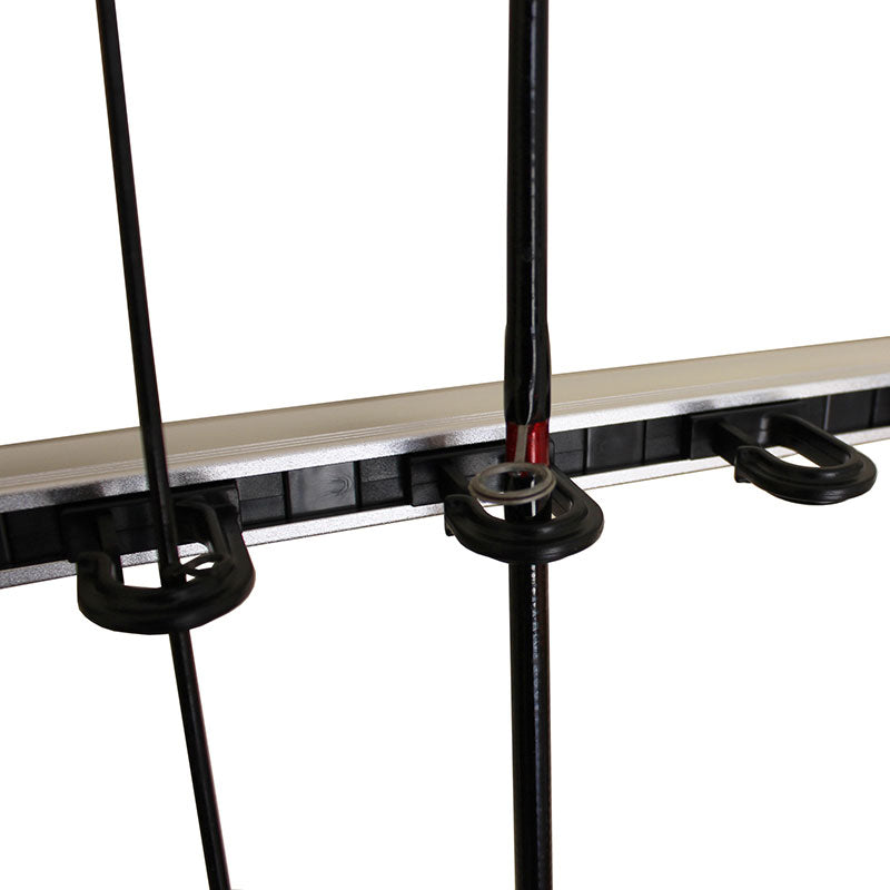 10-Rod Wall or Ceiling Mounted Fishing Rod Holder - Perfect for Garage, Basement & Boat Storage Organization