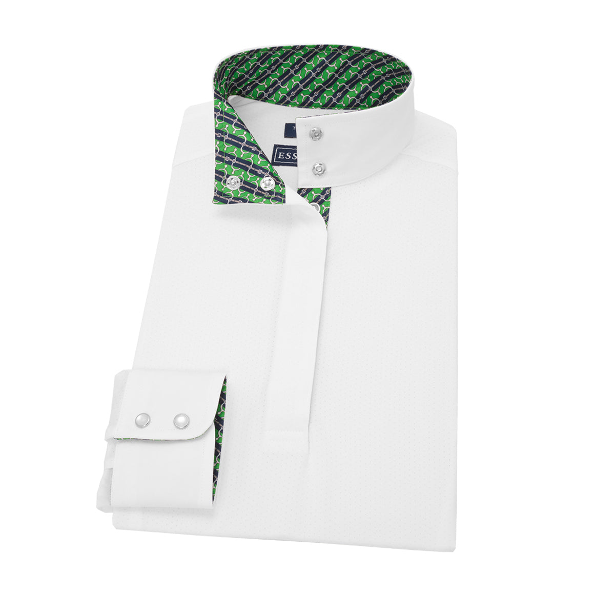 Essex Classics Women's Spurs Talent Yarn Straight Collar Show Shirt - Perfect for Equestrian Riding, Western Fashion & Country Events