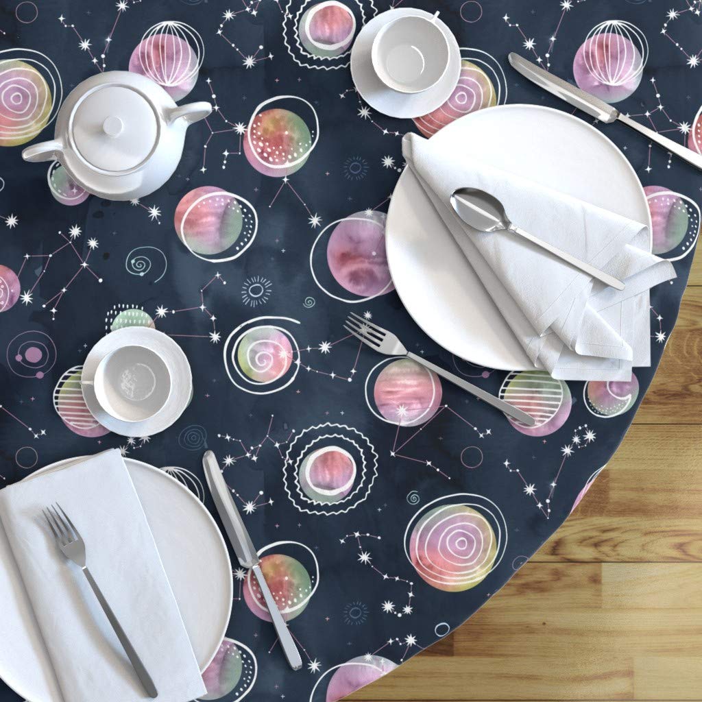 Cosmic Watercolor Planets Tablecloth - 90