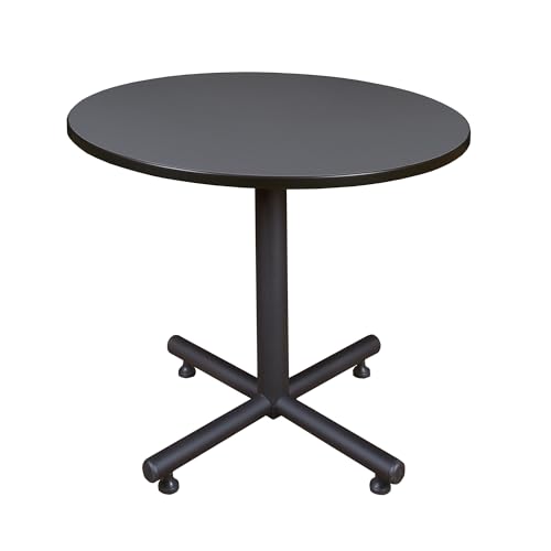 Regency Kobe 42-Inch Round Breakroom Table - Grey | Commercial-Grade Conference & Office Meeting Table | Perfect for Break Rooms, Cafeterias & Collaborative Workspaces