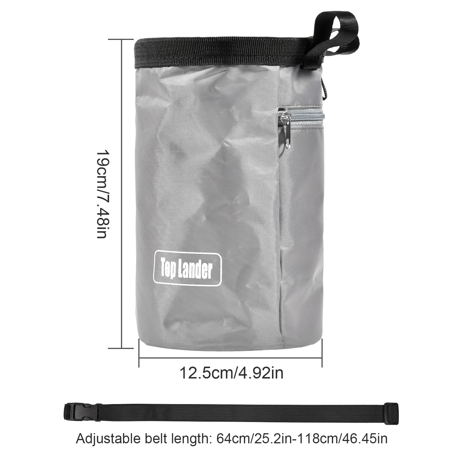 Premium Chalk Bag for Rock Climbing & Bouldering - Adjustable Drawstring Chalk Bucket for Gym, Weightlifting, Gymnastics & Crossfit | Indoor & Outdoor Sports Accessories | Perfect for Climbing Gyms, Training Sessions & Outdoor Adventures