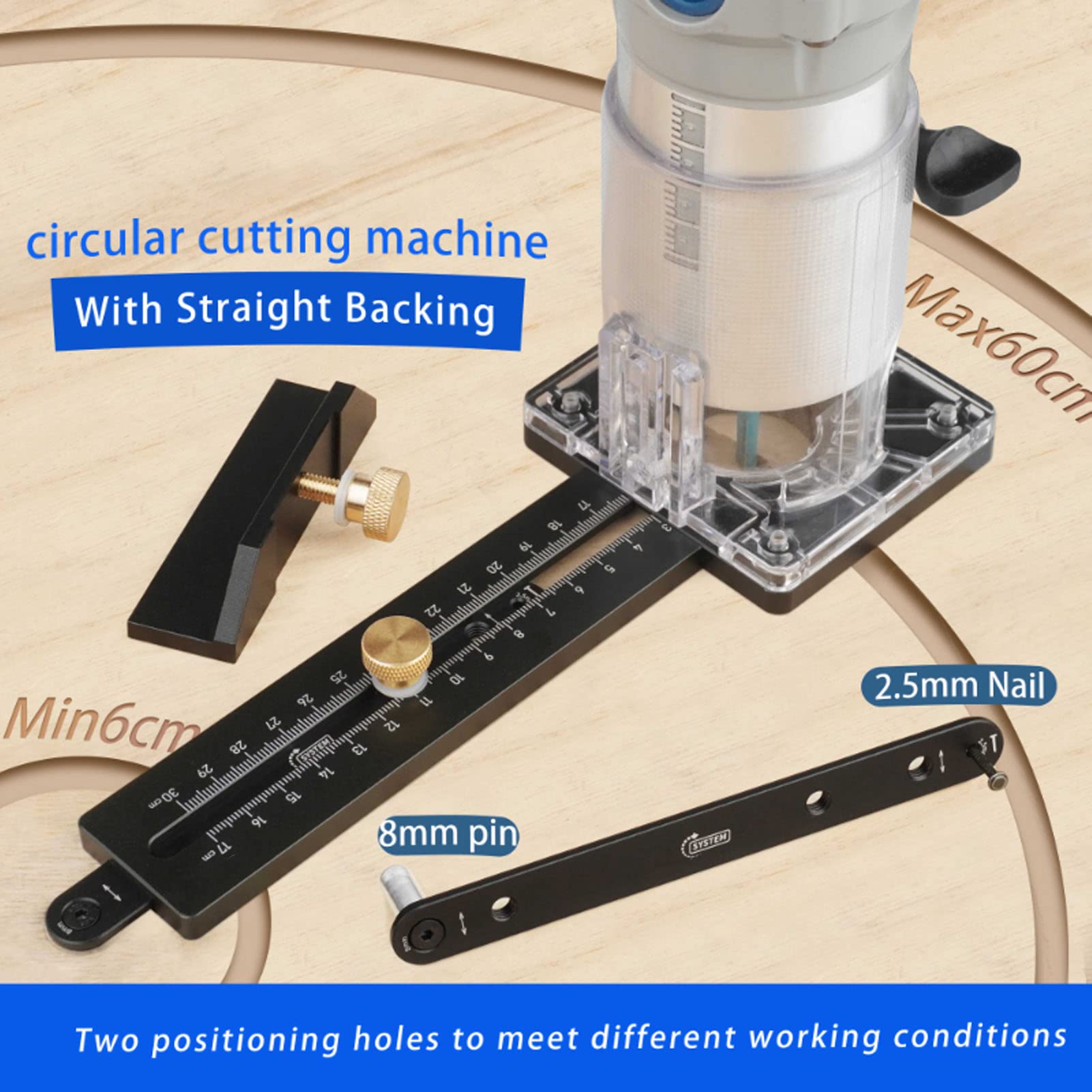 65mm Compact Wood Router Hand Trimmer - Precision Joiner & Cutting Tool for Woodworking | Ideal for DIY Projects, Cabinet Making & Furniture Crafting