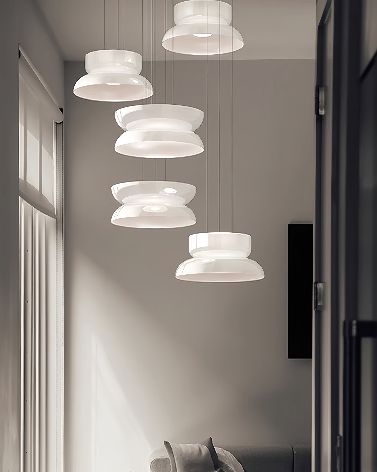 Modern Alba LED Glass Pendant Light - Dimmable Hanging Fixture for Kitchen Island, Dining Room & Bedroom Lighting | Energy Efficient & Stylish Home Decor