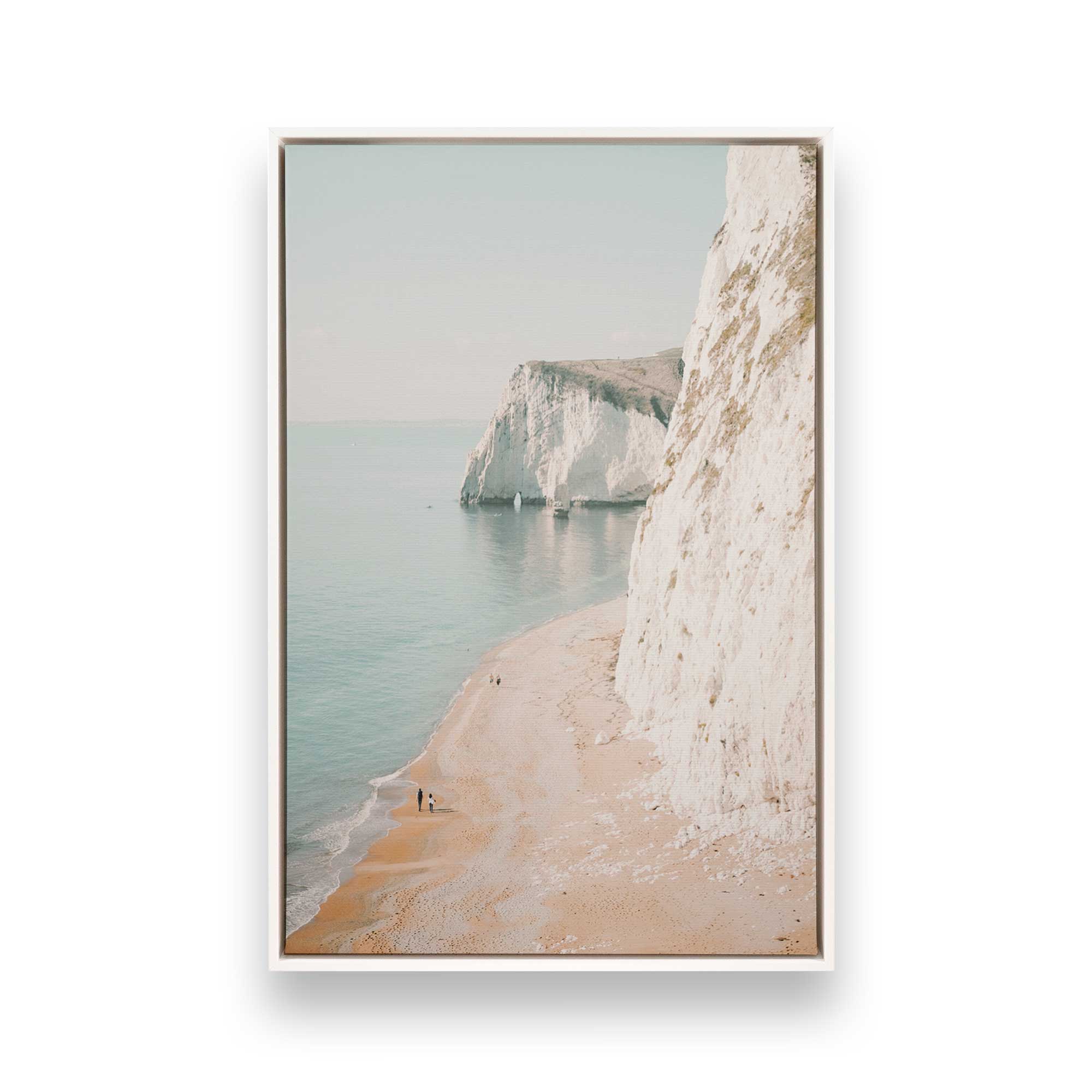 Coastal Cliffside Walk Canvas Wall Art Print - Stunning Beach Landscape Painting for Living Room, Bedroom & Office Decor