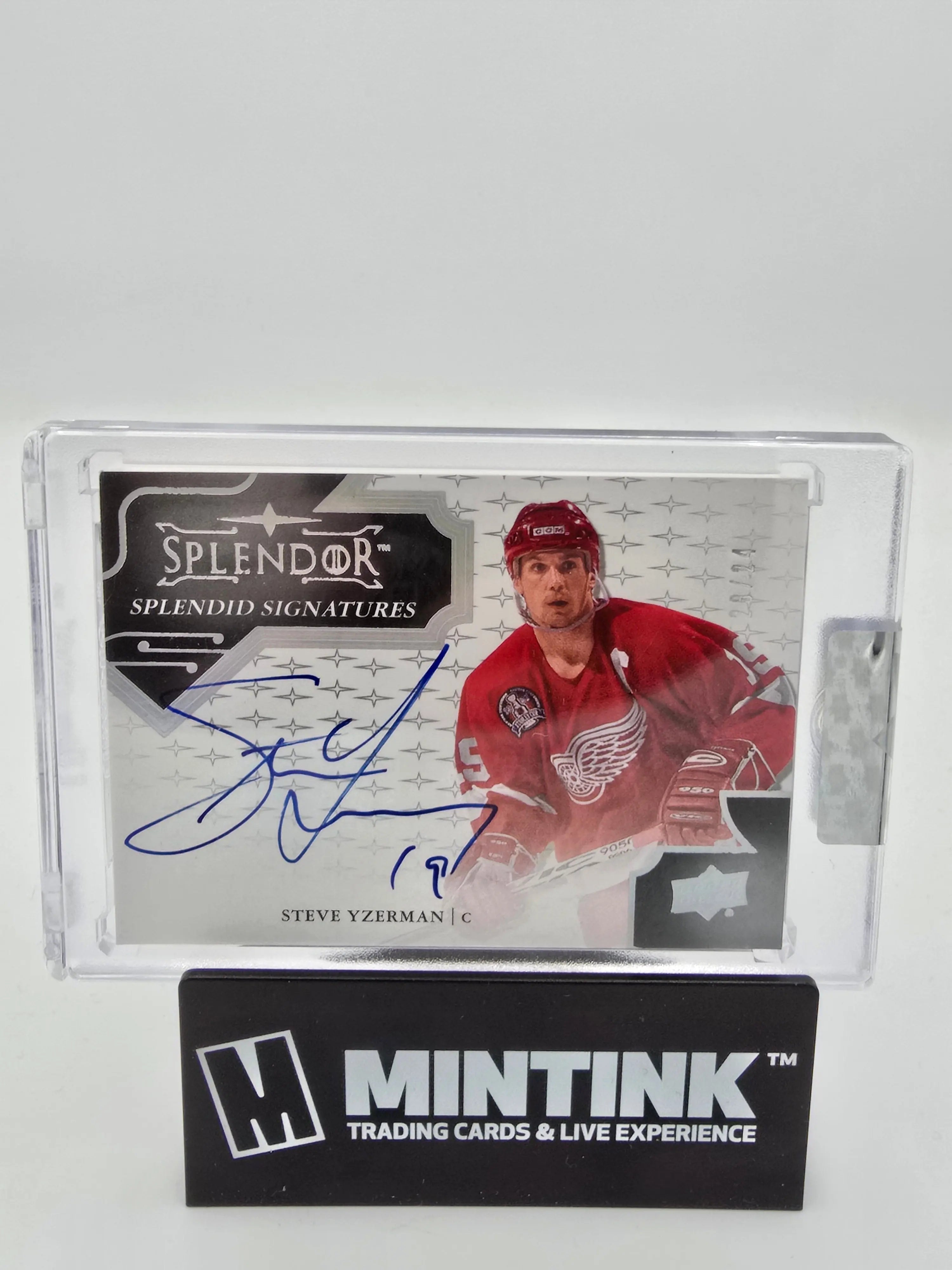 2017-18 Upper Deck Splendor Steve Yzerman Splendid Signatures Autographed Hockey Card /24 - Rare Collectible for NHL Fans & Sports Memorabilia Enthusiasts