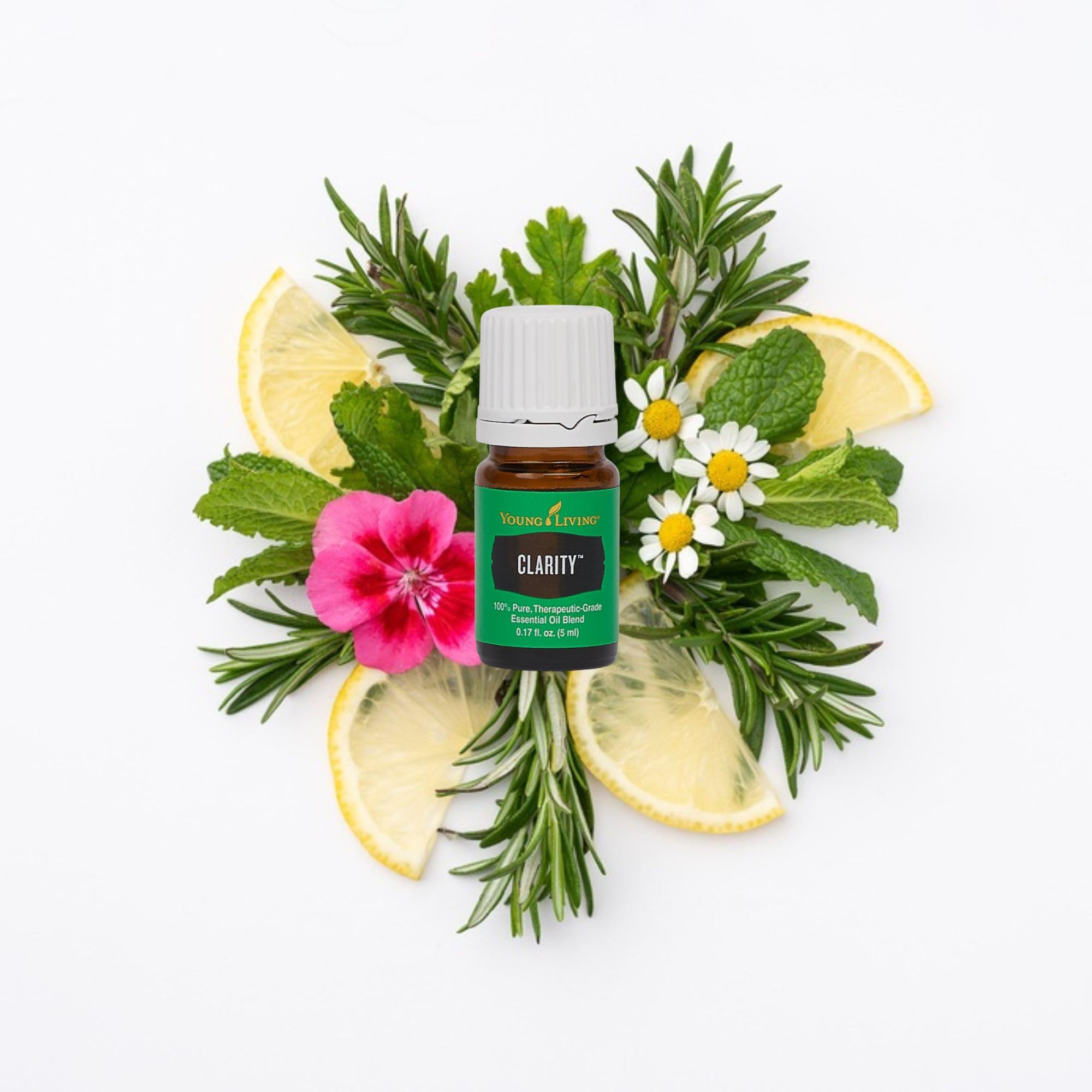 Young Living Clarity Premium Essential Oil 5ml - 100% Pure Aromatherapy Oil Blend for Focus, Meditation & Yoga | 12 Therapeutic Oils for Mental Clarity & Concentration | Perfect for Diffusers, Massage & Stress Relief