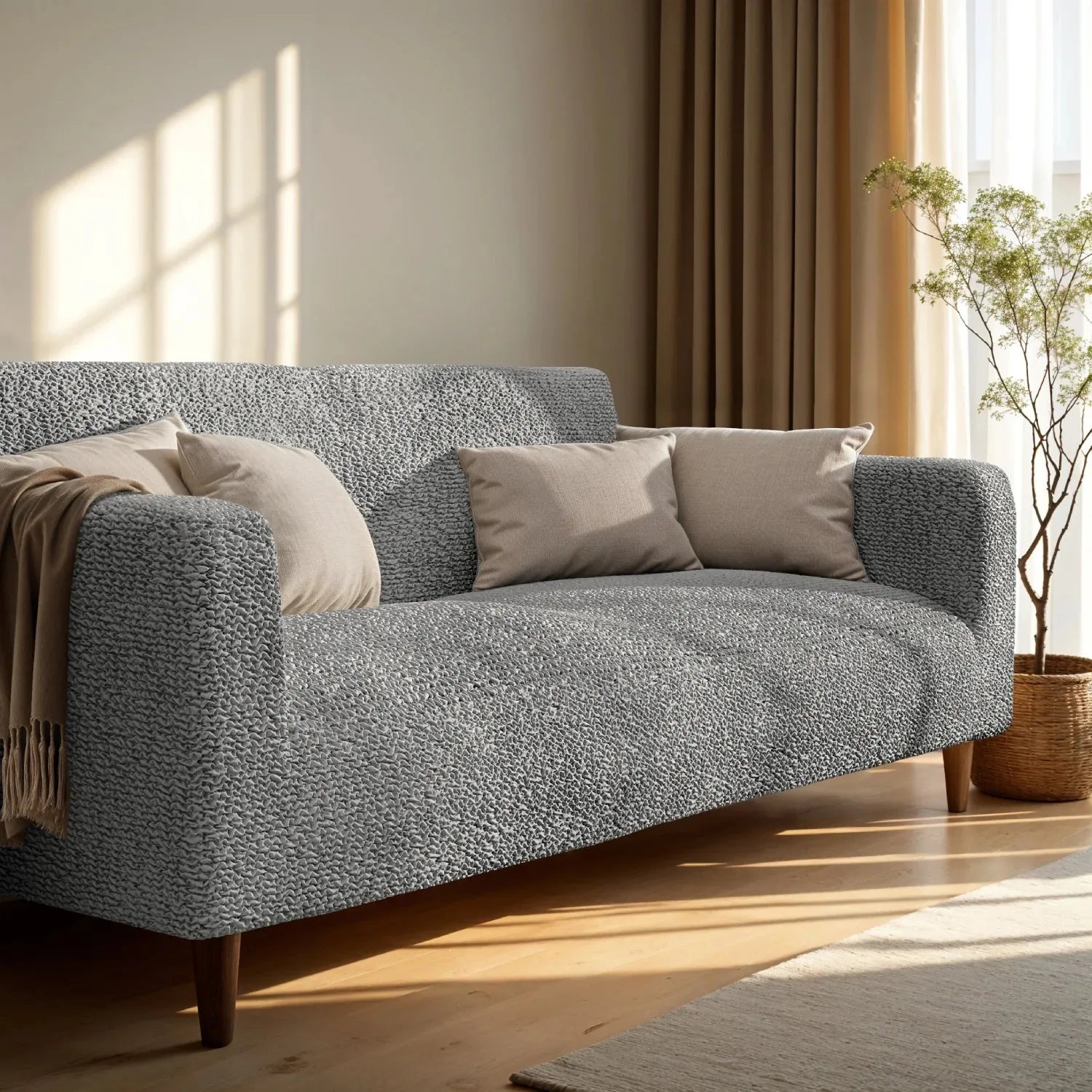 2 Seater Loveseat Slipcover - Soft Microfiber Fabric - Perfect for Living Room, Bedroom & Home Decor