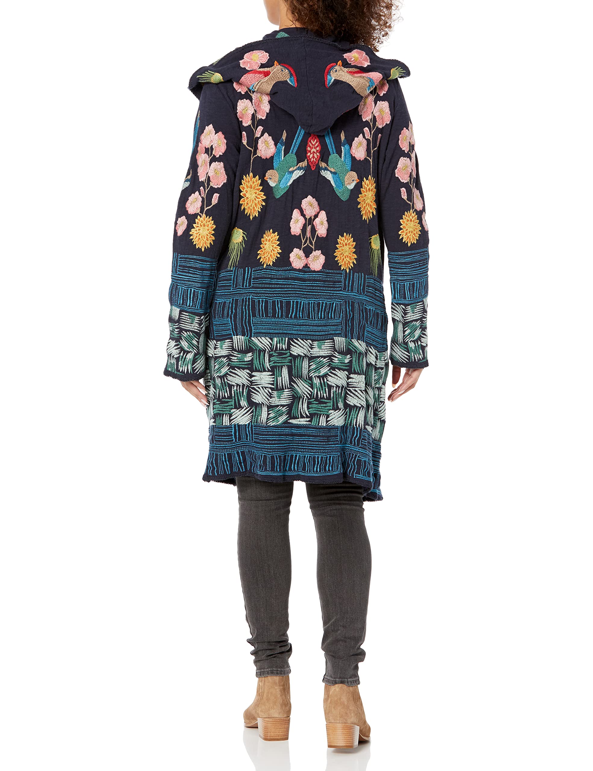Johnny Was Women's Long Sleeve Hoodie Duster Jacket - Boho Chic Cardigan for Layering, Casual Outfits & Fall Fashion | Perfect for Work, Date Night & Weekend Wear