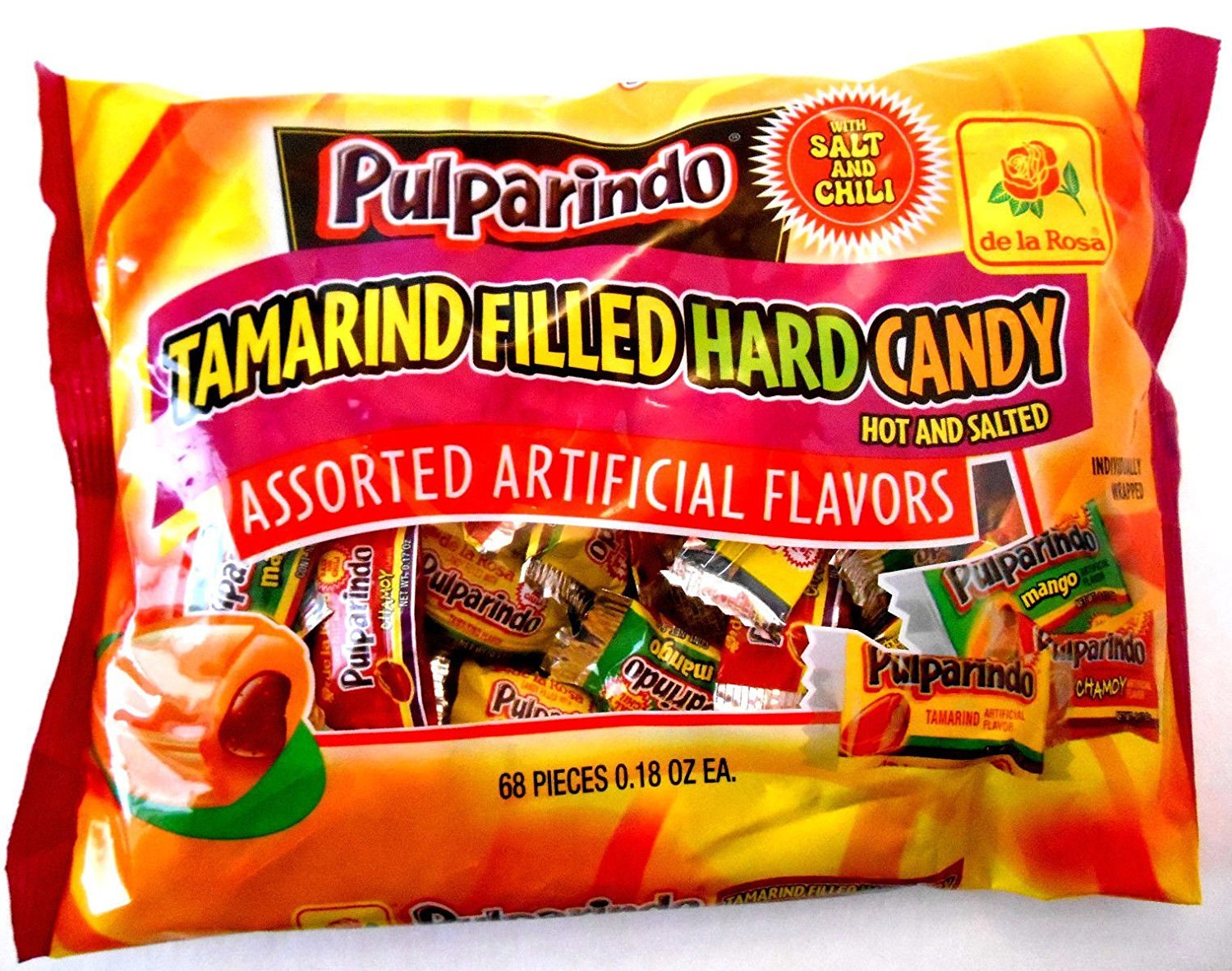 Pulparindo Tamarind Filled Hard Candy - Authentic Mexican Sweet & Sour Treat - Perfect for Parties, Gifts & Snacking