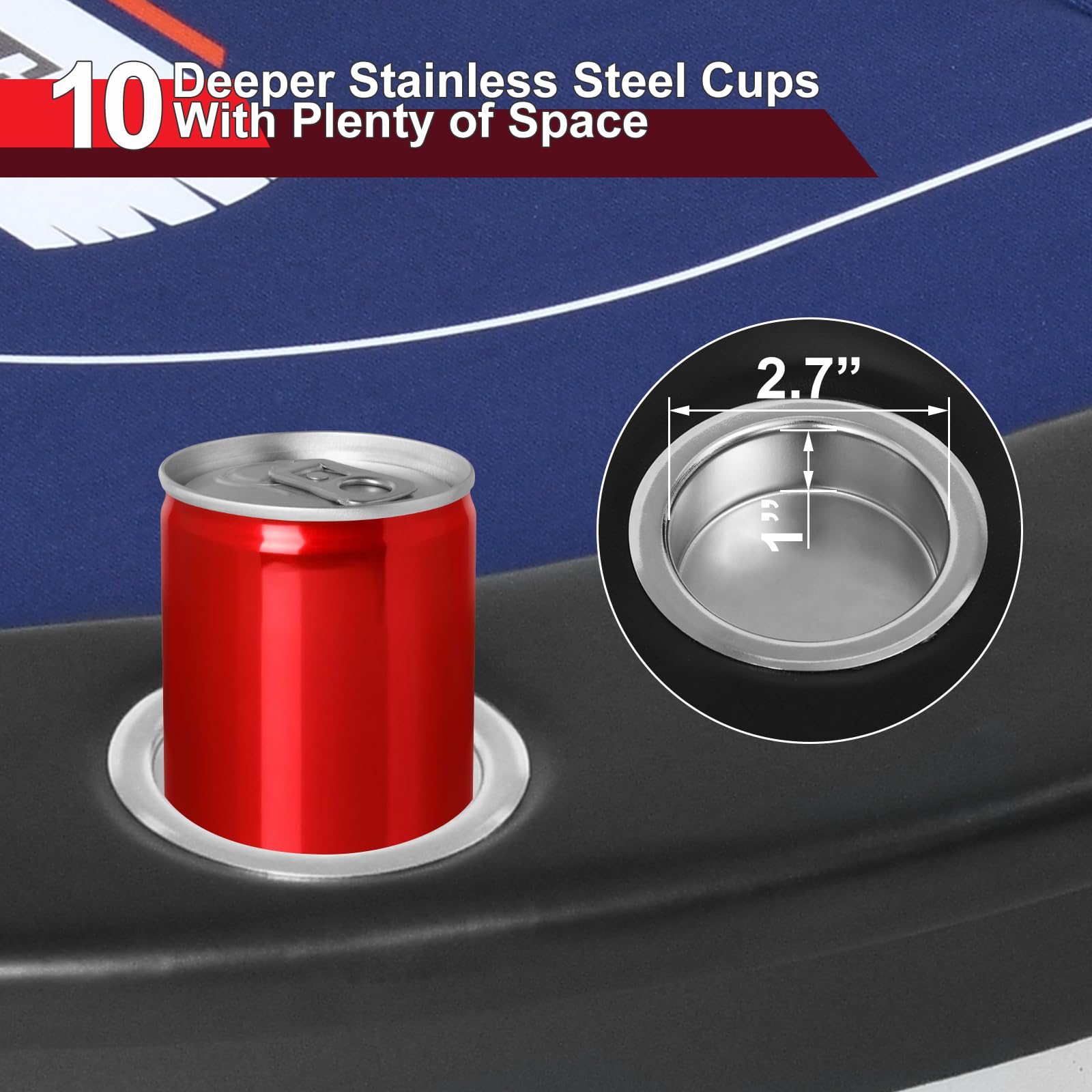 10 Player Foldable Poker Table - 84