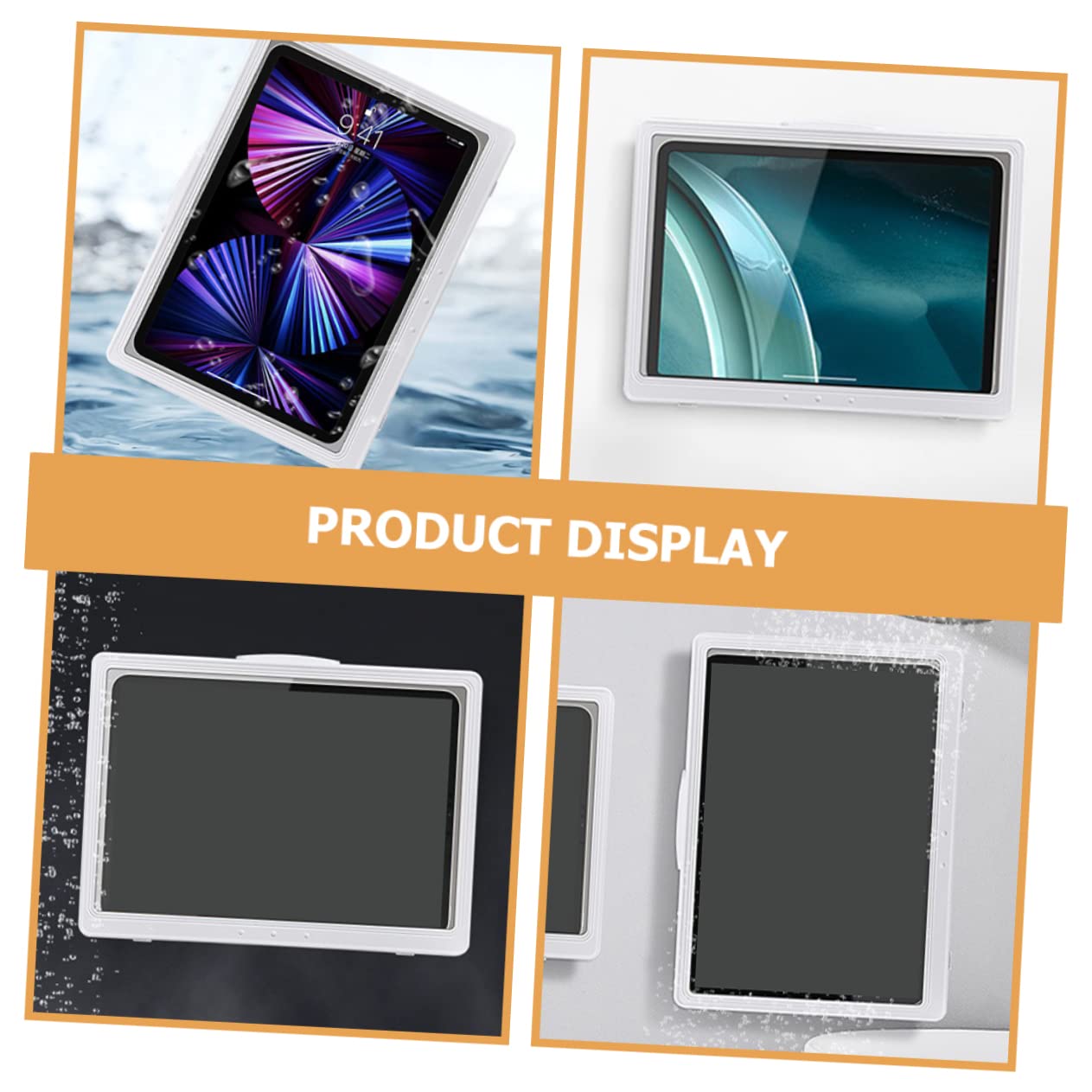Hemobllo 5-Pack Wall Mounted Bathroom Tablet Holder - Waterproof Shower Phone Stand for Kitchen, Office & Bedroom - Perfect for Watching Videos While Showering or Cooking