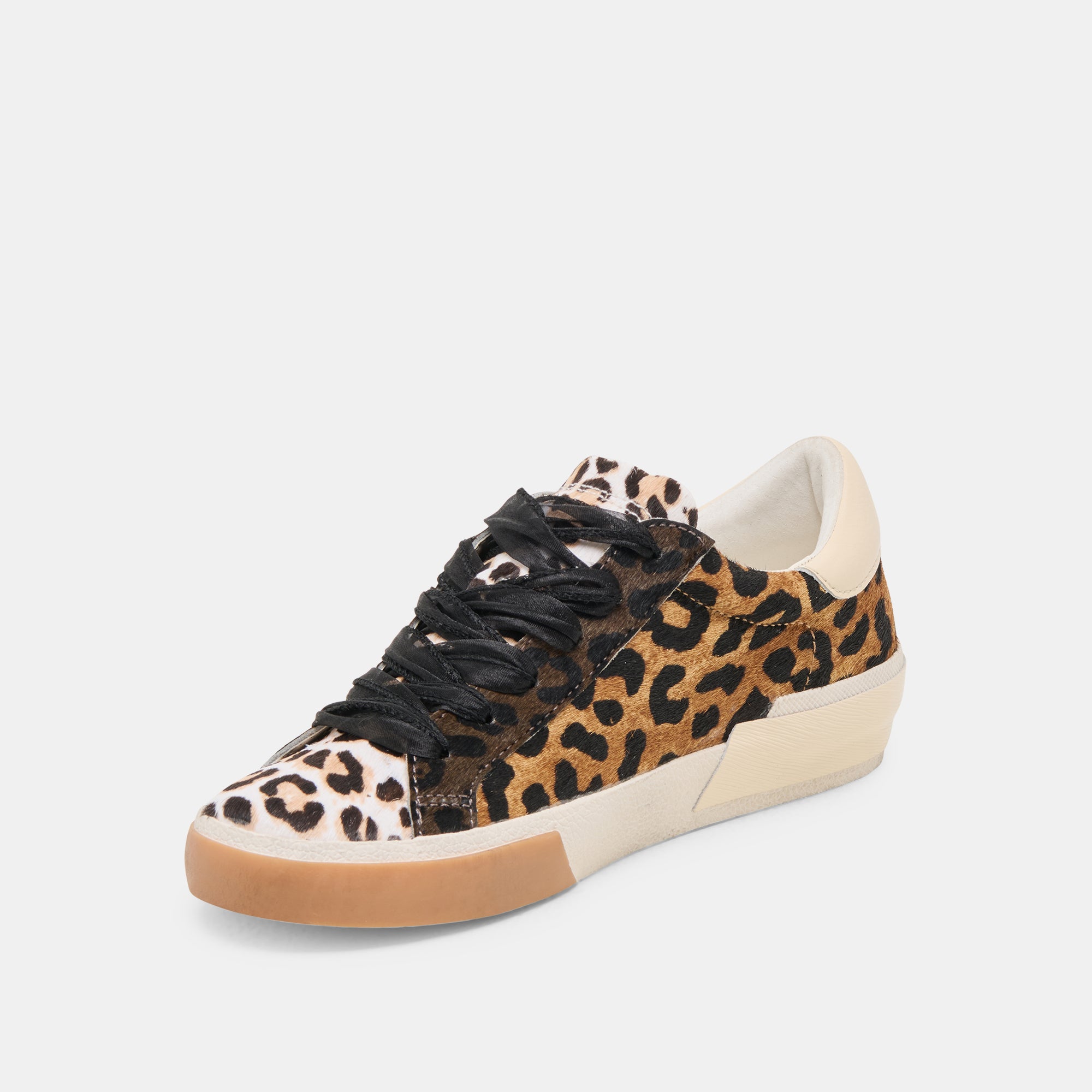 ZINA Women's Sneakers in Tan Multi Calf Hair - Stylish & Comfortable Casual Shoes for Walking, Running, and Everyday Wear