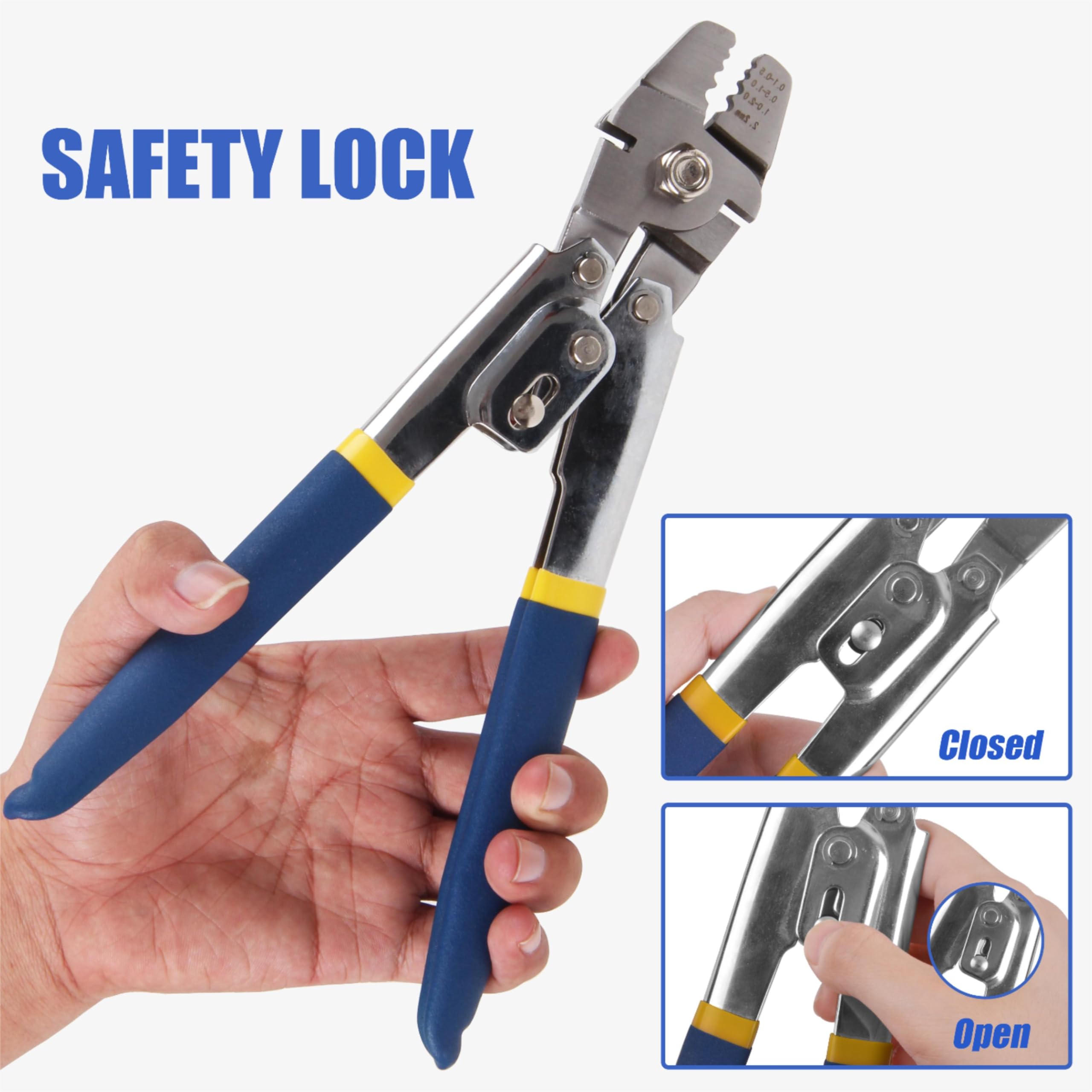 OROOTL Stainless Steel Fishing Crimping Tool Kit with 500pcs Crimp Sleeves - 4 Sizes for Fishing Line & Wire Rope - Perfect for Saltwater, Freshwater & DIY Fishing Gear Repair