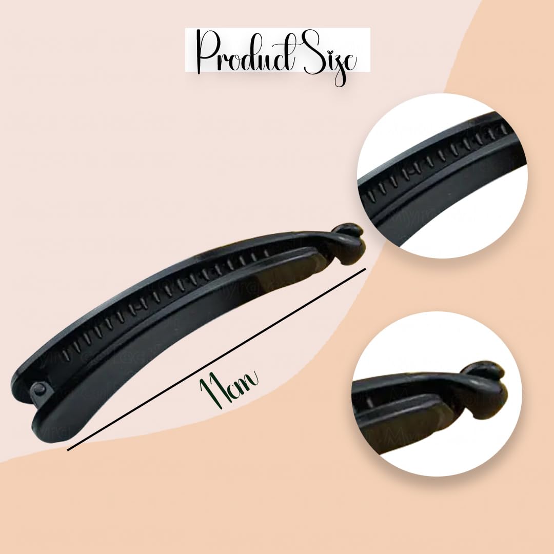 Myra Collection 3-Piece Plastic Hair Claw Set - Fashionable Hair Clips for Women & Girls - Perfect for School, Work, and Everyday Styling