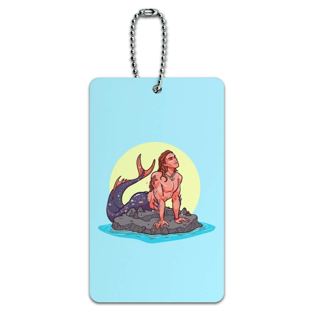 Mermaid & Merman Luggage Tag - Unique Suitcase ID Tag for Carry-On Bags - Perfect for Travel, Beach Vacations & Themed Parties