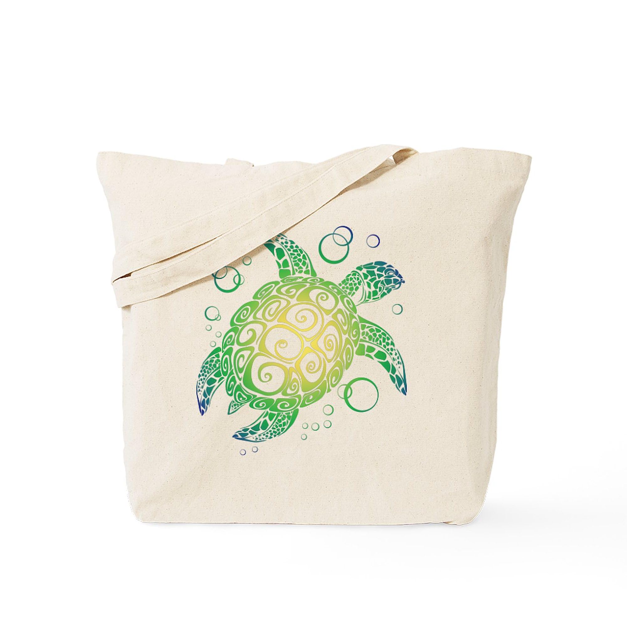 Eco-Friendly Sea Turtle Canvas Tote Bag - Reusable Natural Cotton Shopping Bag for Beach, Grocery & Daily Use | Sustainable & Stylish Carryall