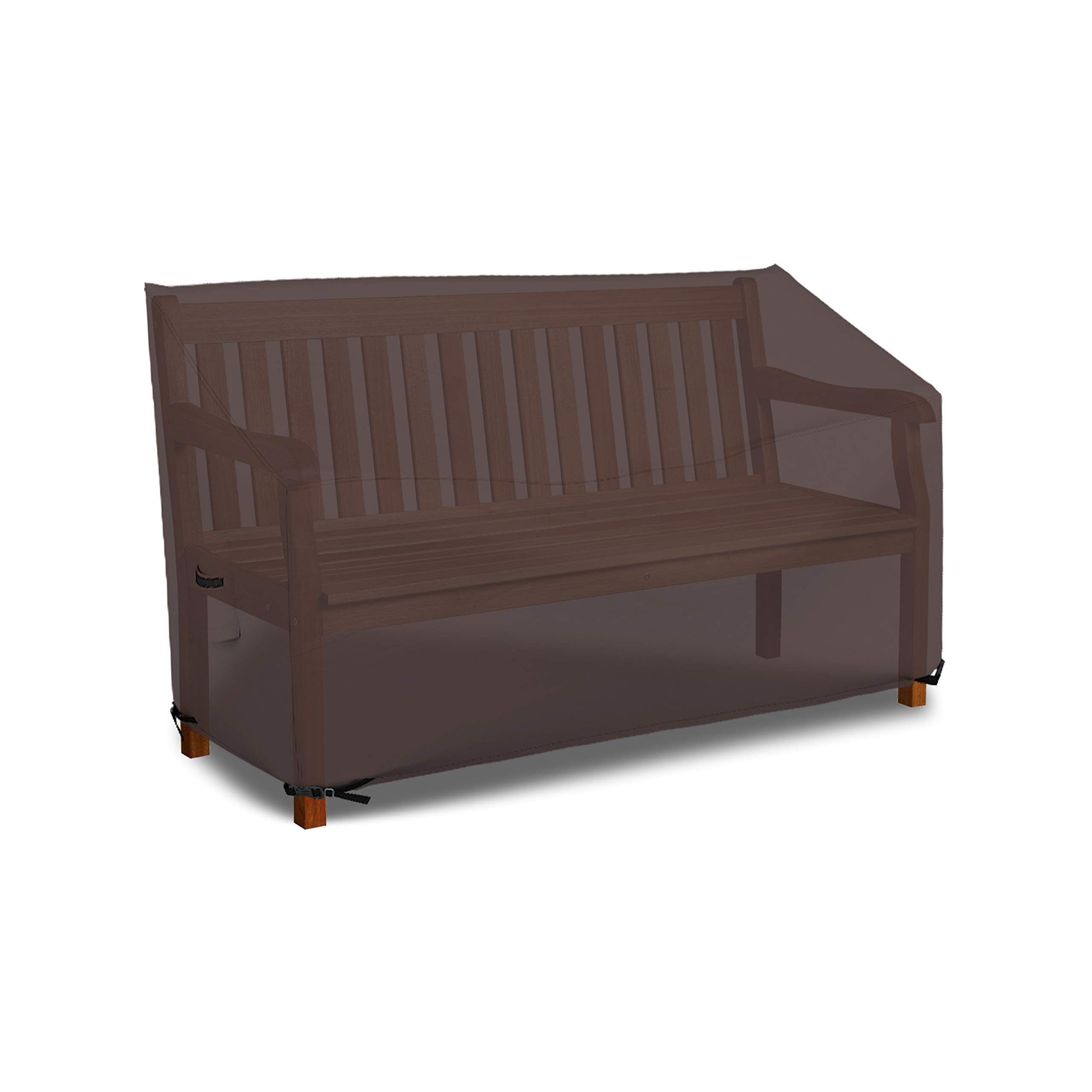 Waterproof Patio Bench Cover with Air Vents & Drawstring - 100% UV-Resistant 18 Oz 1000D PVC Coated Outdoor Furniture Protection (60