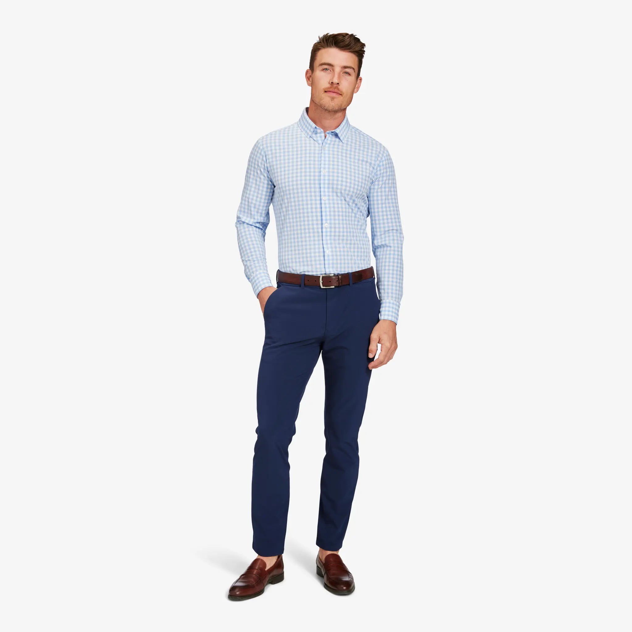 Premium Leeward Men's Dress Shirt - Slim Fit Business Casual Button Down Shirt for Office & Formal Occasions | Wrinkle Resistant & Breathable Fabric for All-Day Comfort