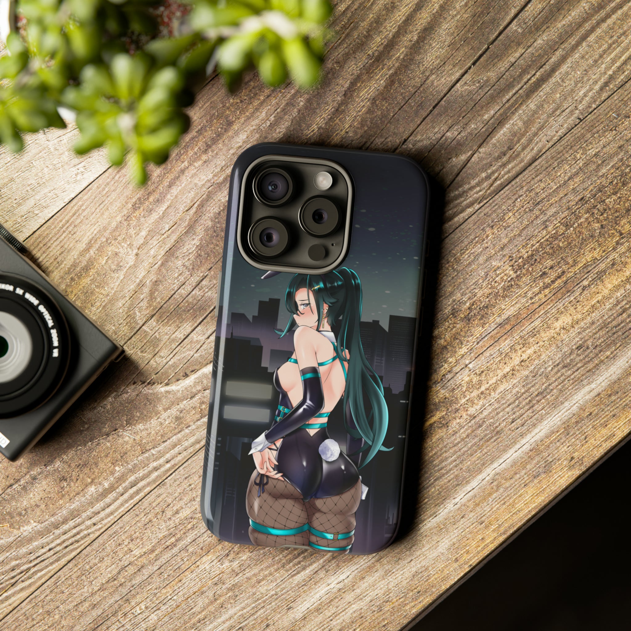 Cute Bunny Girl Floral Design Phone Case for iPhone & Samsung - Trendy Aesthetic Cover for Girls, Teens & Women - Perfect for Daily Use, School & Gifts