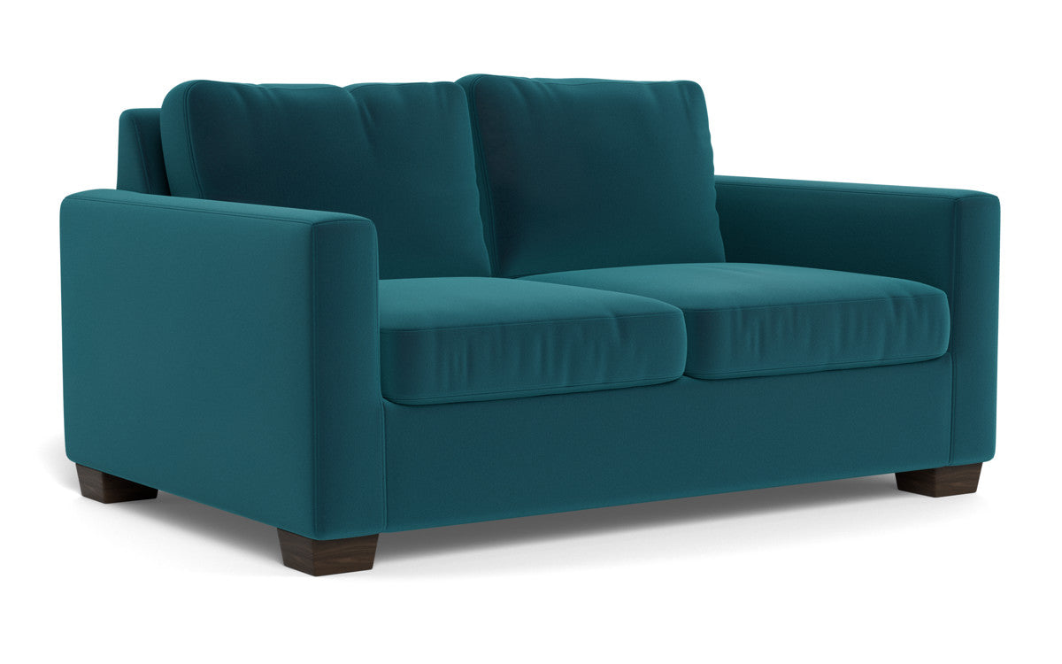 Track 62 Loveseat - Modern 2-Seater Sofa for Small Spaces, Comfortable Fabric Couch with Sturdy Wooden Legs - Perfect for Apartments, Living Rooms and Cozy Home Decor