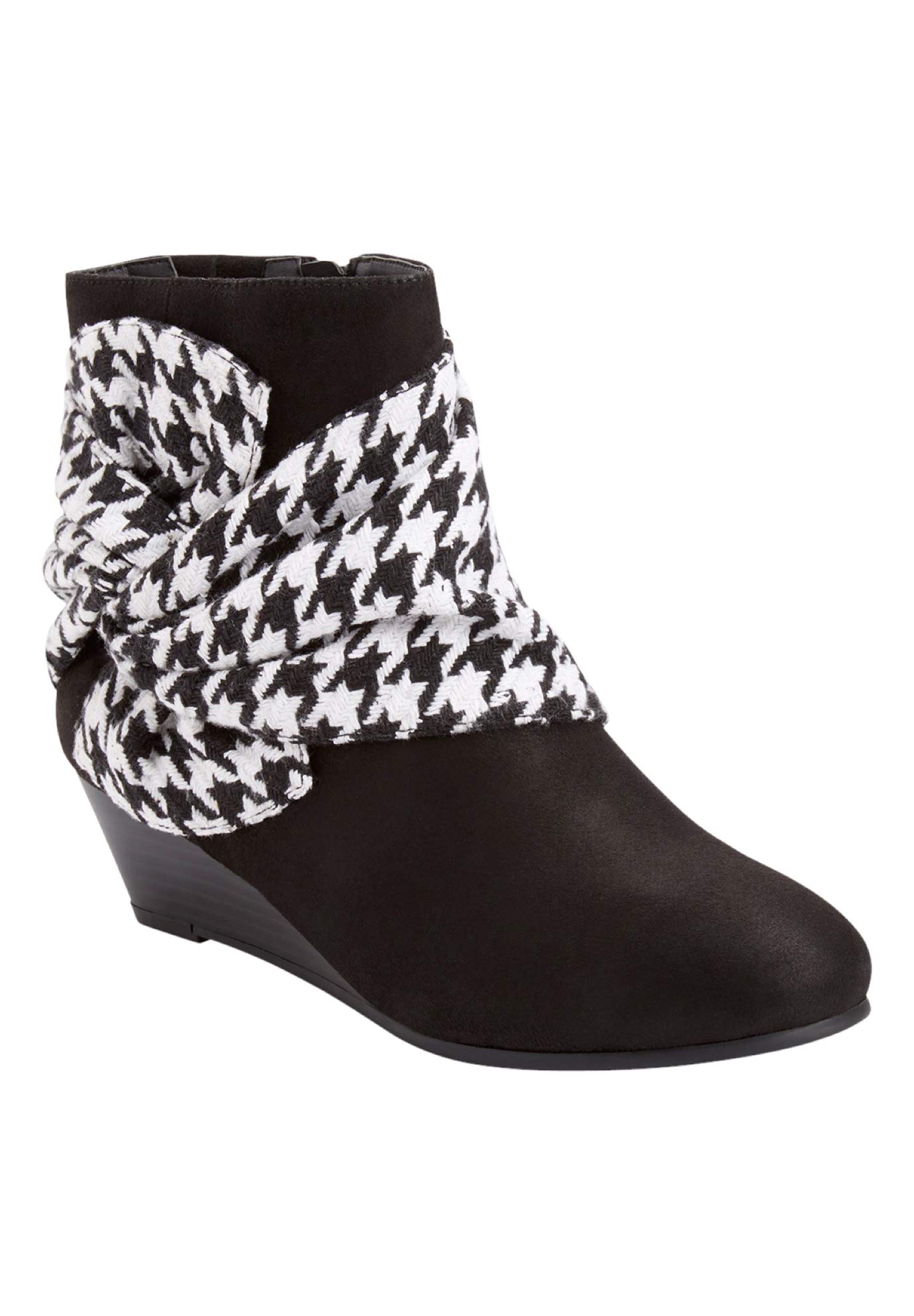 Comfortview Women's Wide Width The Inez Bootie - Stylish Ankle Boots for Wide Feet | Perfect for Work, Office & Casual Outfits