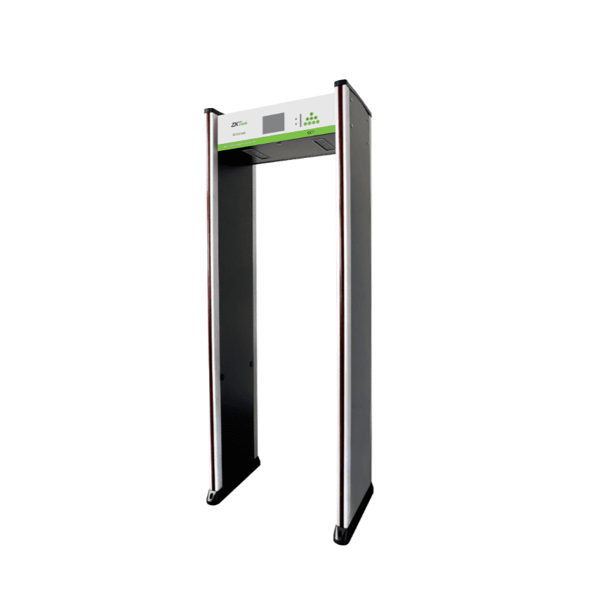 ZKTeco WMD318 Walk Through Metal Detector - 18 Zone Security Scanner for Airport, School & Event Entrance Safety Screening