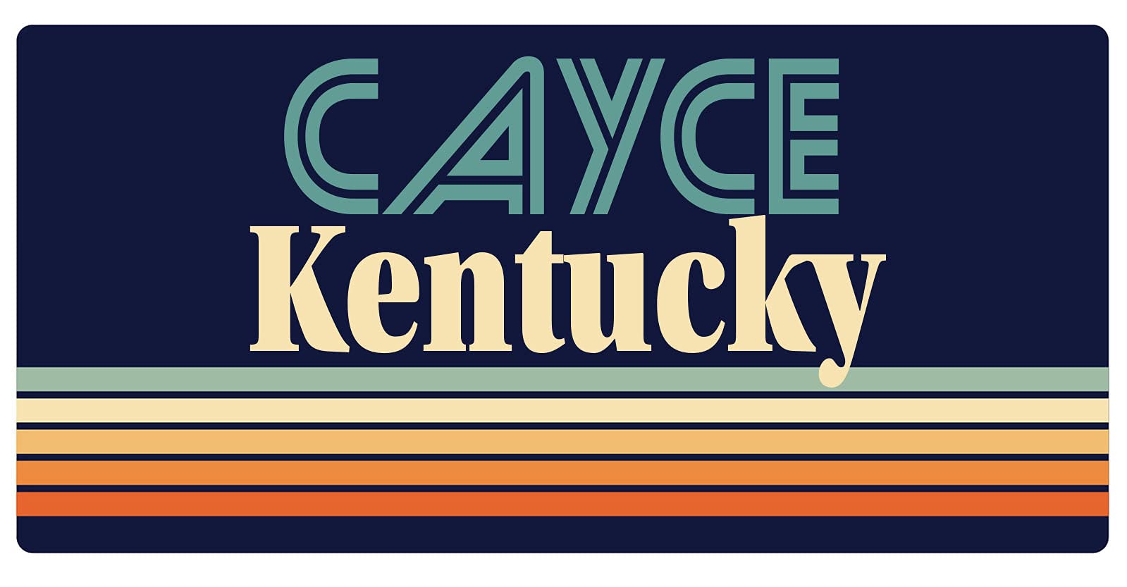 Vintage Cayce Kentucky 5 x 2.5 Inch Retro Fridge Magnet - Perfect for Refrigerators, Lockers & Office Decor