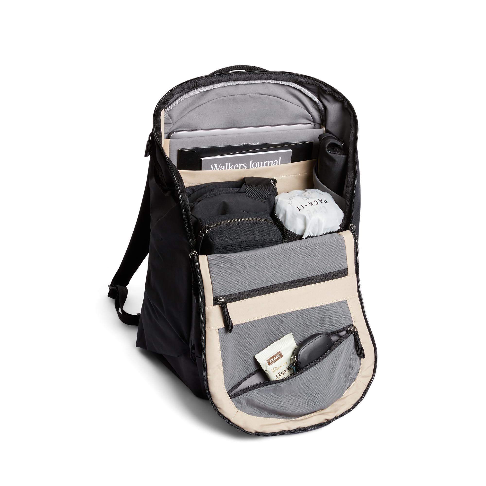 Bellroy Venture Ready Pack 26L Backpack with Luggage Pass-Through - Water-Resistant Travel Backpack for Commuting, Hiking & Airplane Carry-On - Black