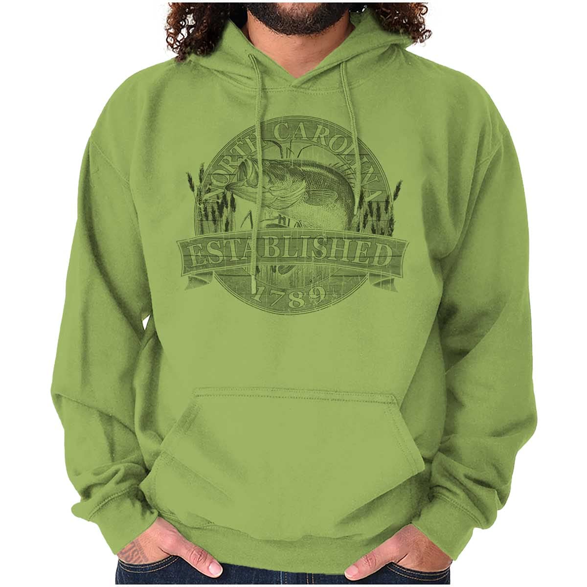 North Carolina NC Bass Fishing Hoodie - Unisex Pullover Sweatshirt for Men & Women | Perfect for Outdoor Fishing Trips & Casual Wear