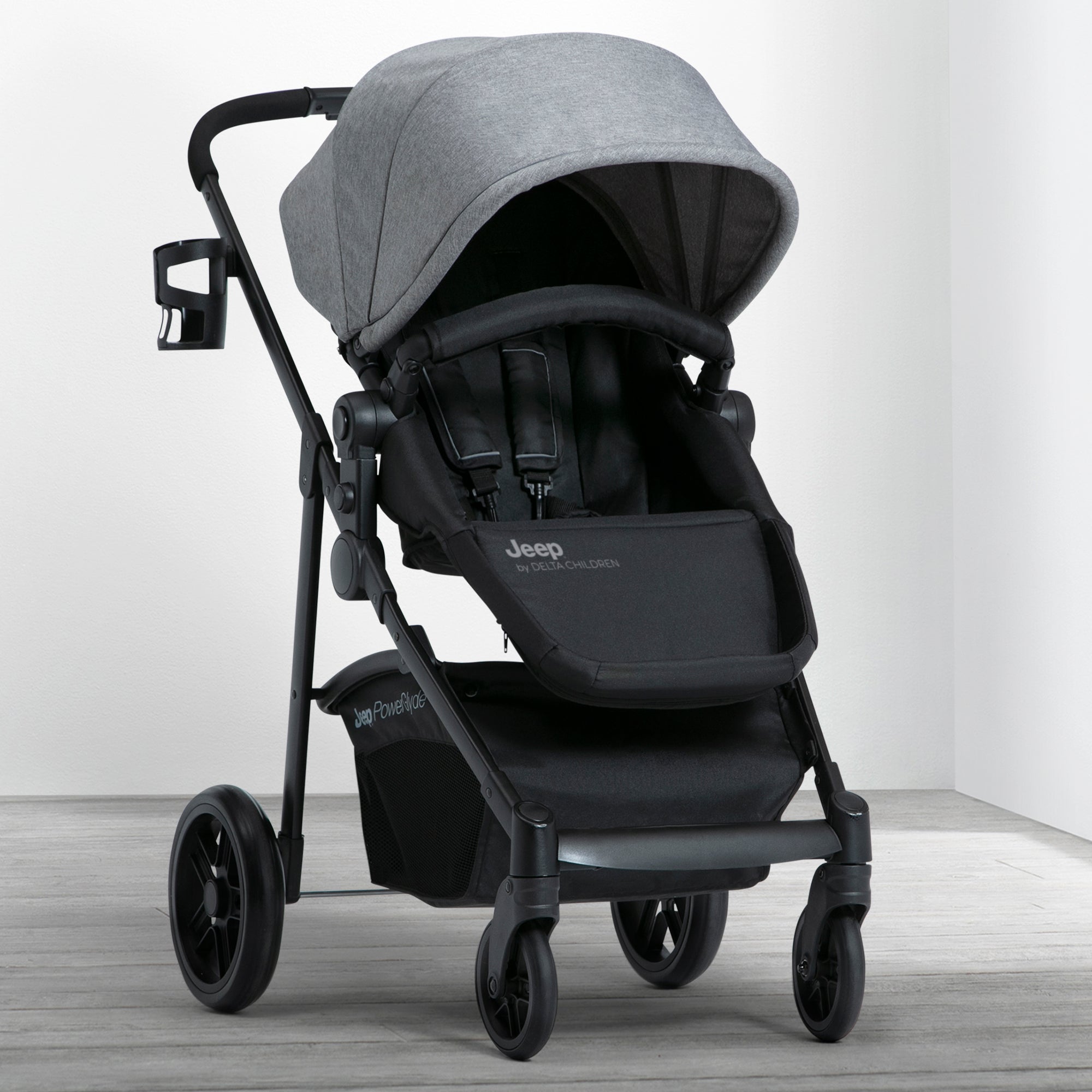 Jeep PowerGlyde 3-in-1 Convertible Stroller for Toddlers - Lightweight Travel System with Car Seat Adapter | Perfect for Shopping, Travel & Daily Walks