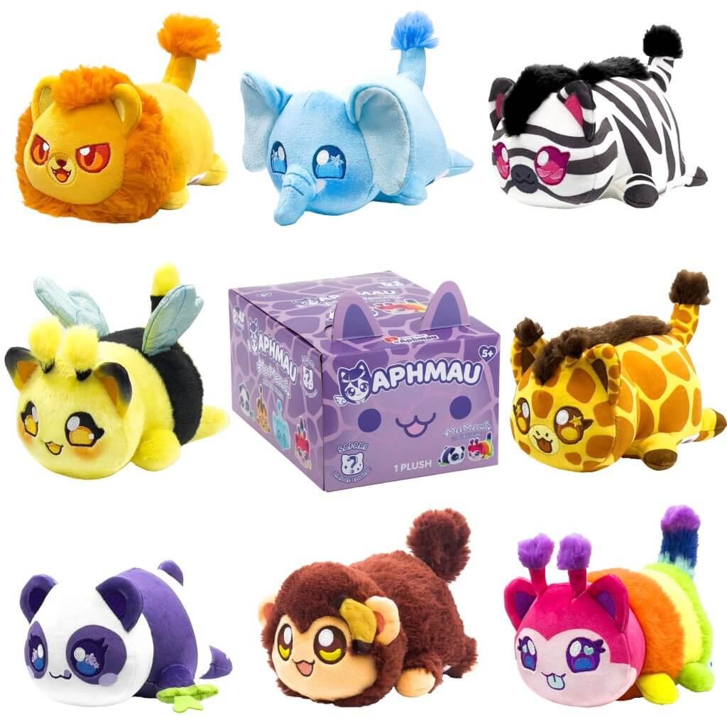 Aphmau MeeMeows 6-Piece Safari Mystery Blind Box Collection - Cute Animal Figures for Kids, Collectors & Gift Giving - Perfect for Playtime, Display & Surprise Party Favors