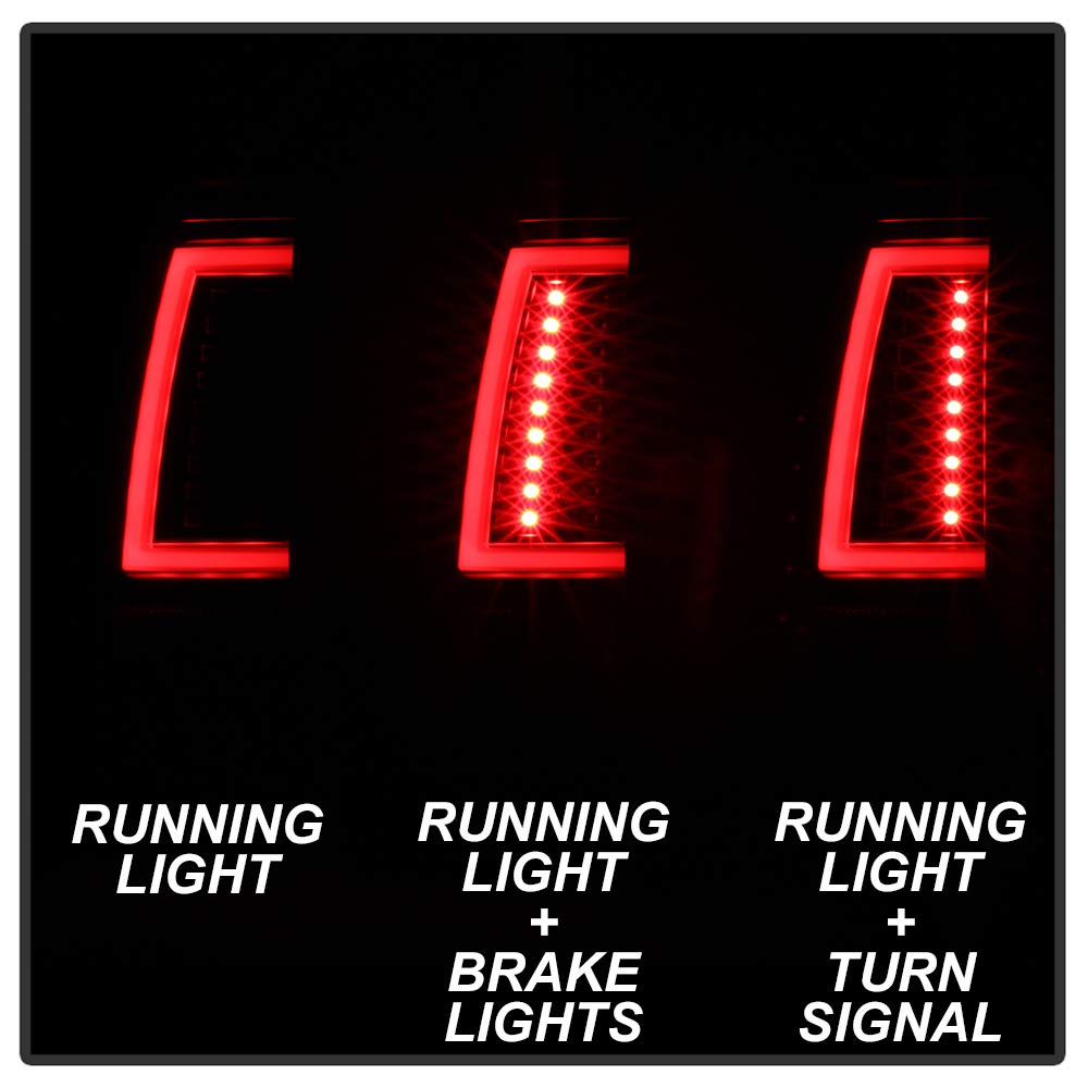 ACANII LED Tube Tail Lights Brake Lamps Assembly - Compatible with 2003-2006 Chevy Silverado 1500/2500/3500 Black Edition (Left+Right Pair) - Durable, Bright & Waterproof for Night Driving & Off-Road Adventures