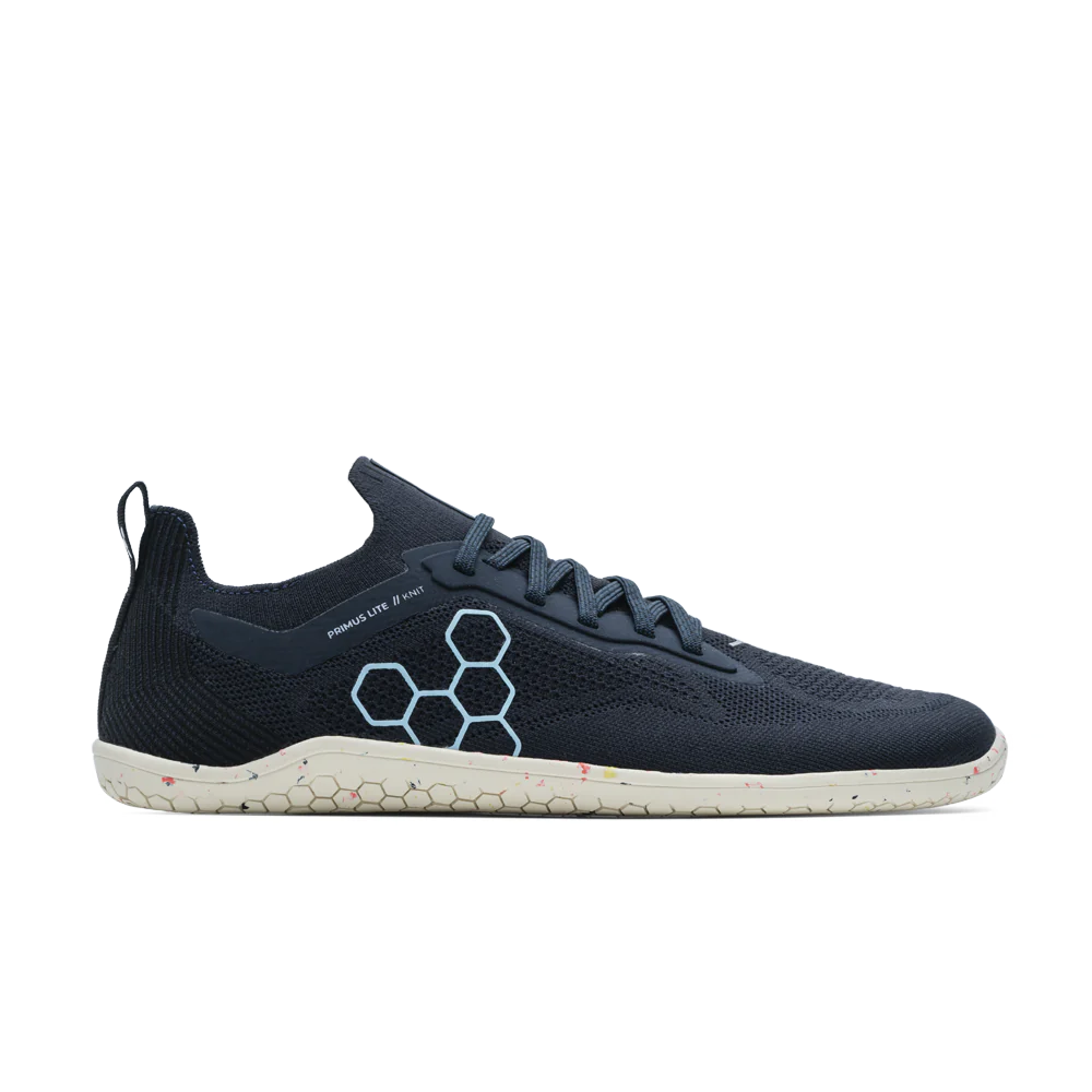 Vivobarefoot Primus Lite Knit Men's Barefoot Shoes - Midnight Blue | Lightweight & Flexible for Running, Gym & Everyday Wear