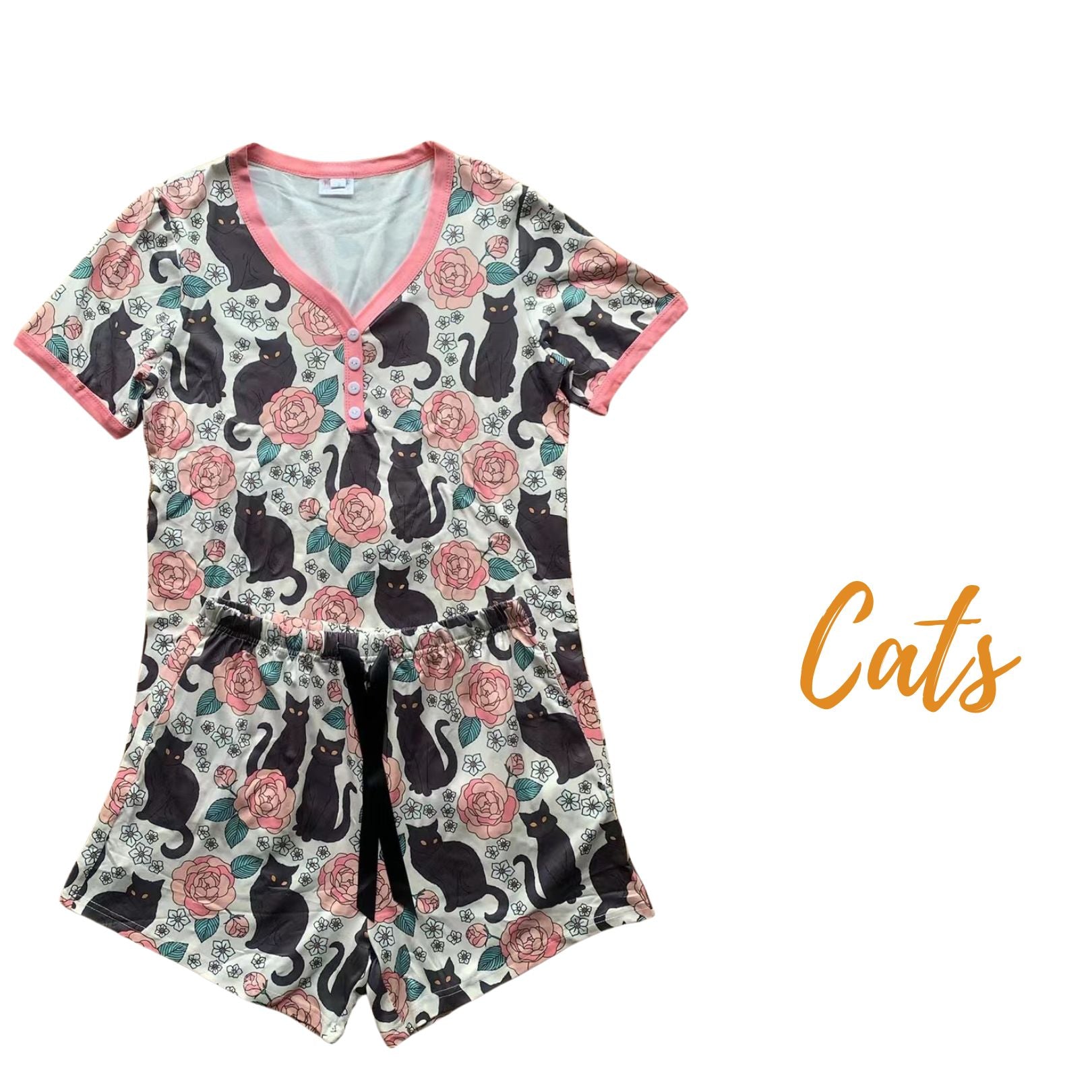 Halloween Pajama Short Set - 5 Cute Print Styles for Women & Kids | Cozy Sleepwear for Halloween Parties & Family Matching Outfits