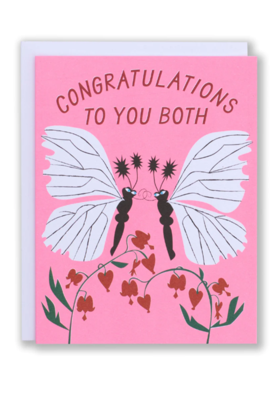 Kissing Moths Congratulations Greeting Card - Funny & Unique Celebration Card for Birthdays, Anniversaries, Graduations & Special Occasions