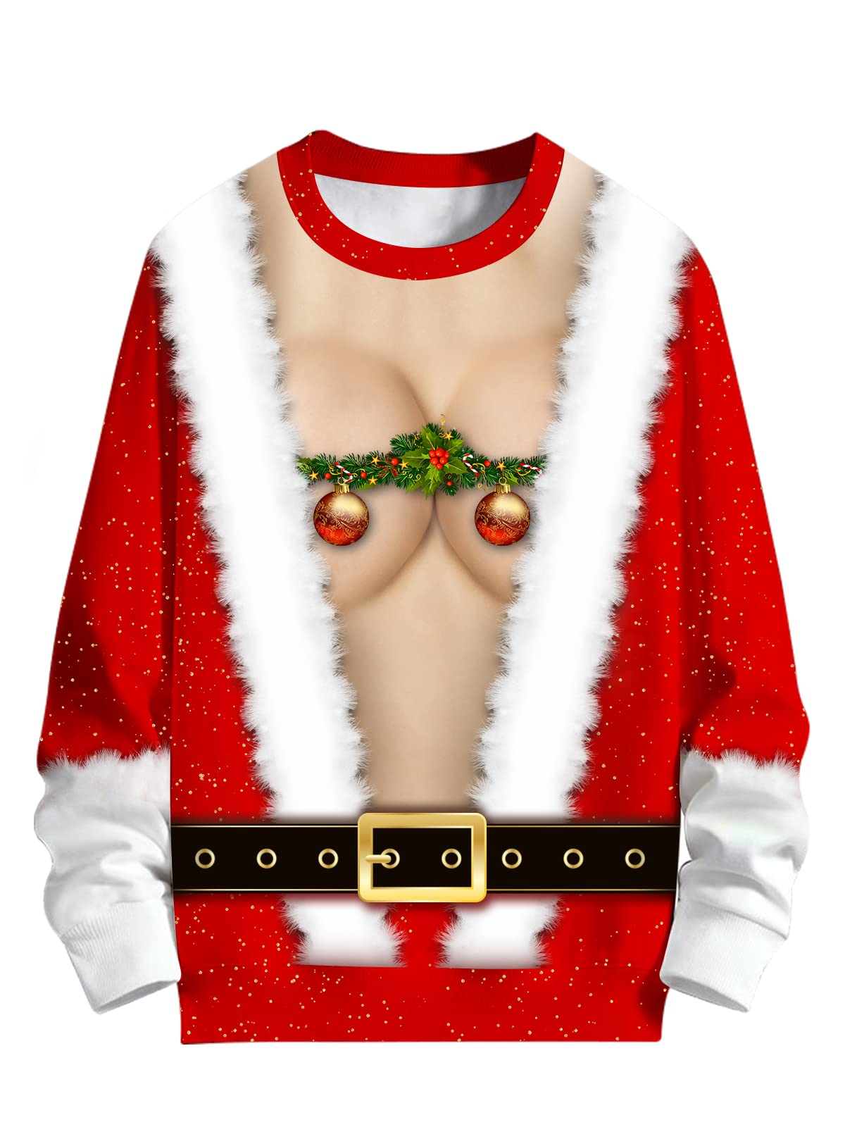 Funny Ugly Christmas Sweaters for Men & Women - Matching Couples Holiday Sweatshirt | Festive Xmas Party Outfit, Family Gathering, Office Celebration