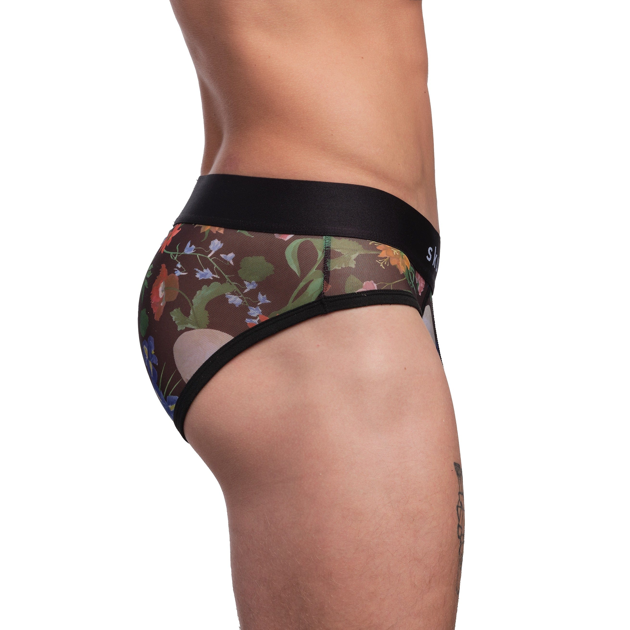 Dutch Floral Mesh Brief - Elegant Lace Underwear for Women, Comfortable & Breathable Panties - Perfect for Daily Wear, Date Nights & Special Occasions