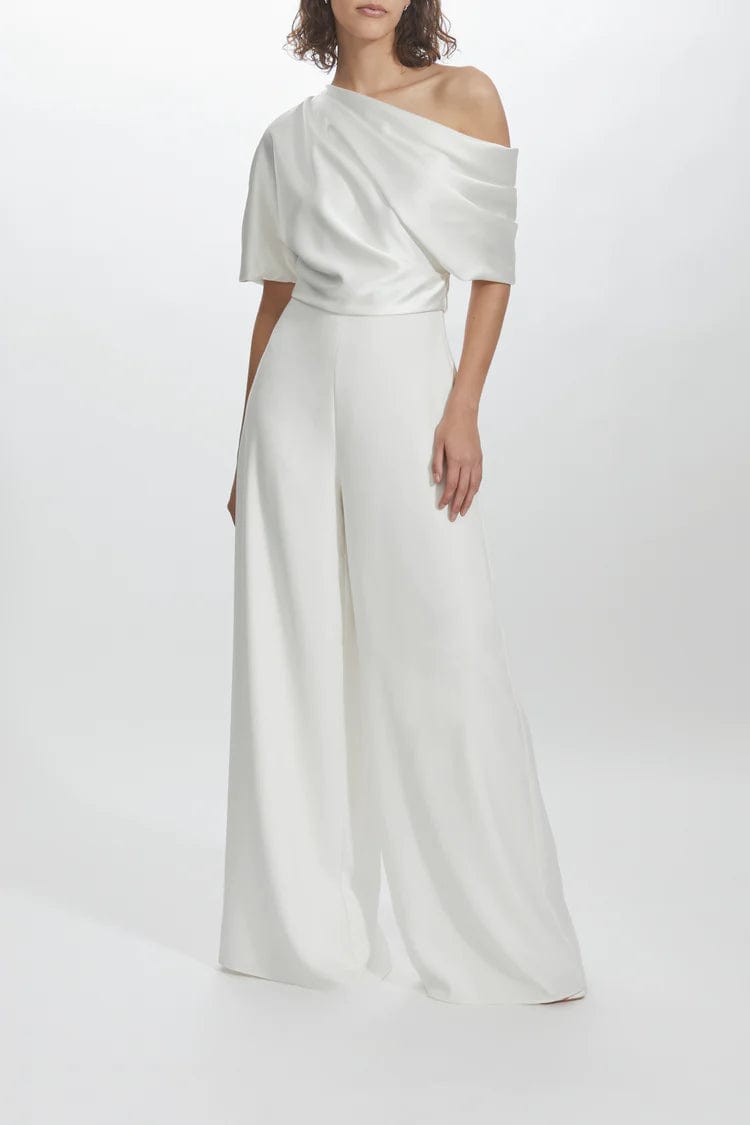 Amsale LW207 Women's Wedding Dress Size 8 - Elegant Bridal Gown for Church Ceremony & Reception