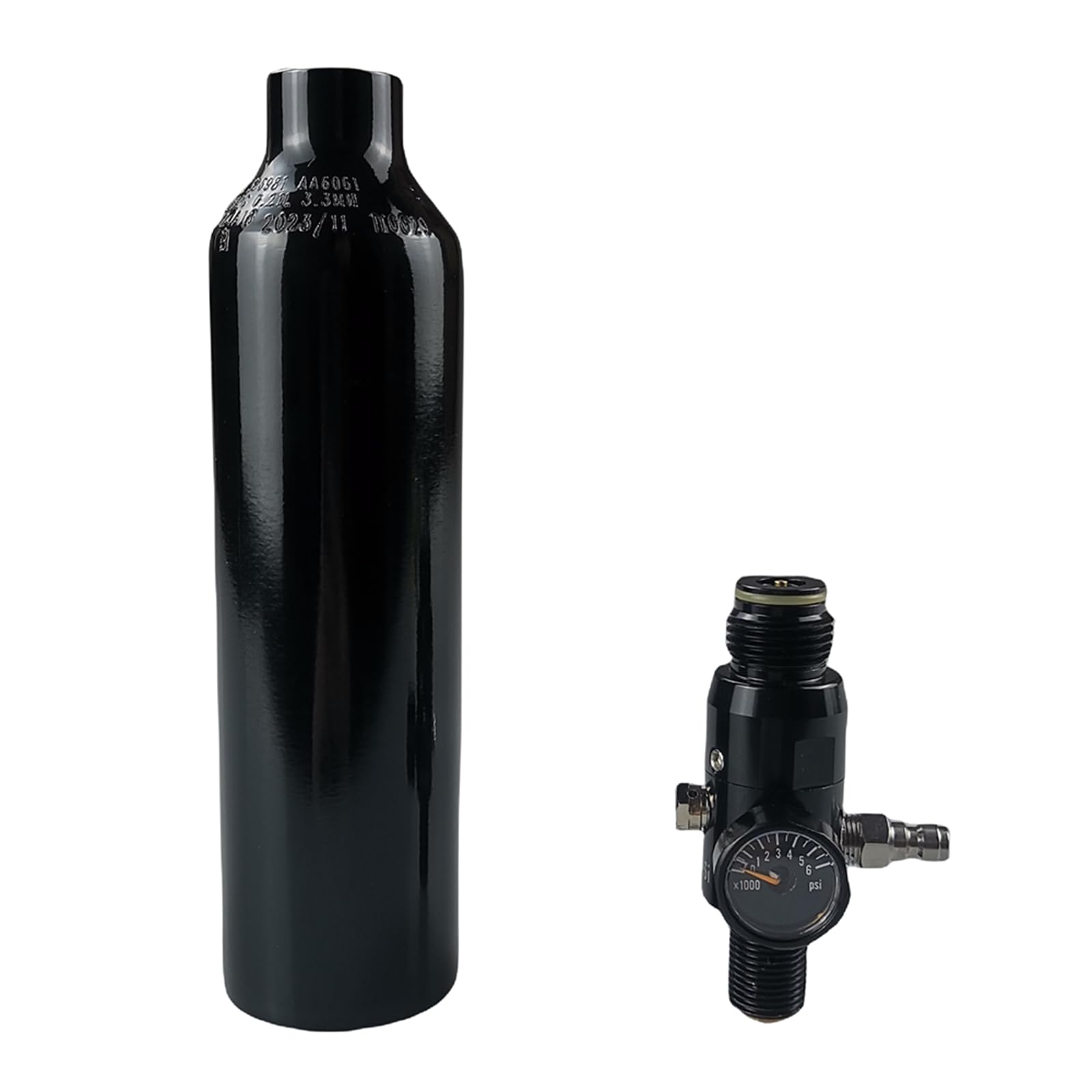 YIYADECO 13ci 3000PSI Aluminum HPA Compressed Paintball Air Tank with 800PSI Output Regulator Valve - Perfect for Paintball Markers, Airsoft Guns & Outdoor Sports