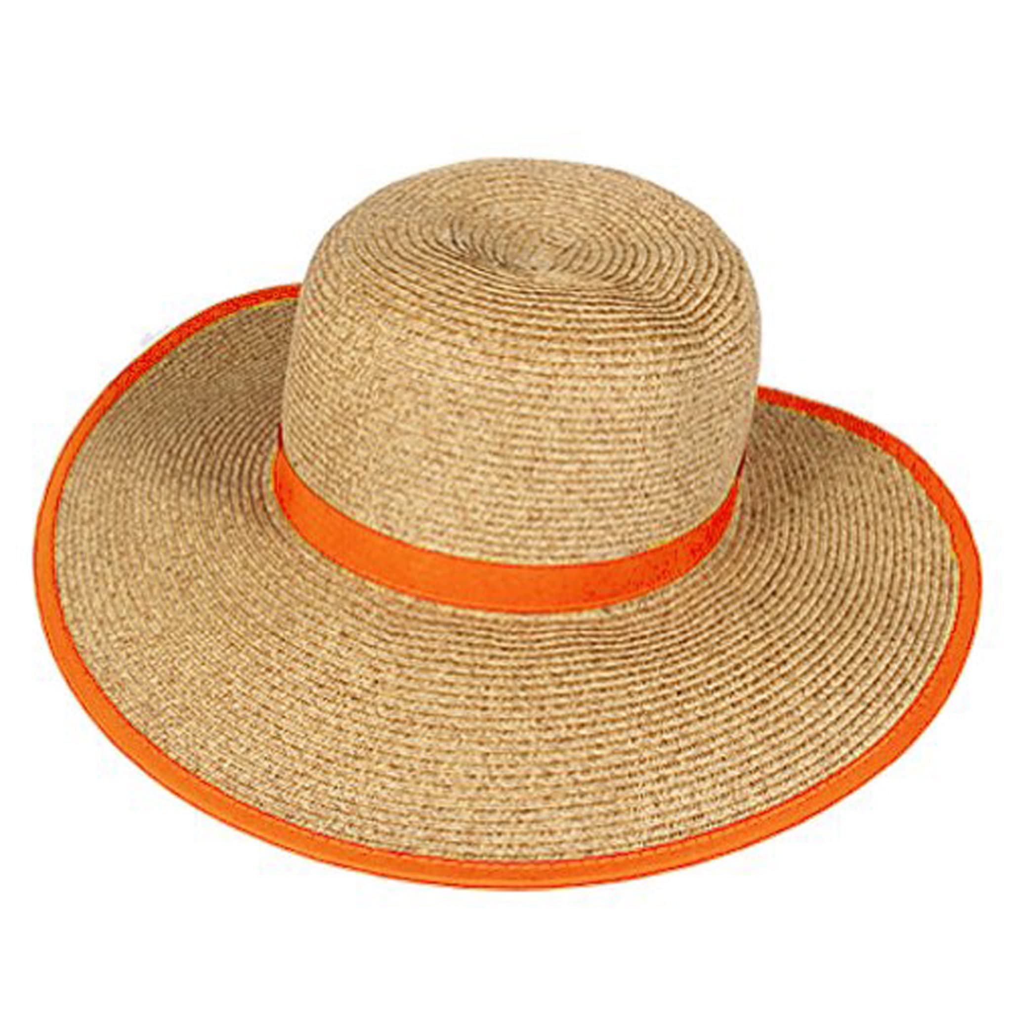 Sun 'N' Sand French Laundry Straw Sun Hats for Women - UPF 50+ UV Protection, Foldable & Packable Wide Brim Beach Hat - Perfect for Vacation, Pool Party, and Summer Outdoor Activities