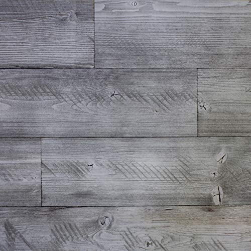 Real Wood Peel and Stick Wall Panels with 3M Adhesive - Easy DIY Installation, Warm Grey (16.25 sq.ft/Box) for Bedroom, Living Room, and Office Decoration