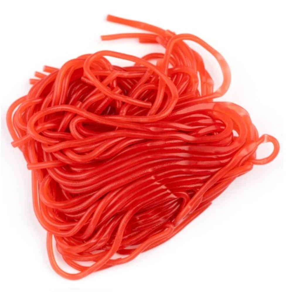 Fruidles Broadway Laces Strawberry Licorice Candy - 4lb Bulk Red Twisted Licorice Strings for Baking, Party Favors & Movie Snacks