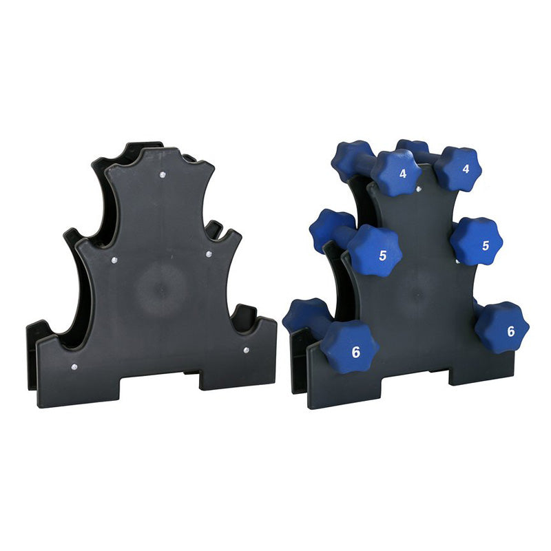 3-Pair Dumbbell Rack - Heavy Duty Dumbbell Holder for Home Gym, Garage & Fitness Studio - Perfect for Organizing Weights & Saving Space