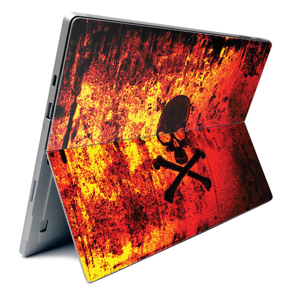 Premium Carbon Fiber Skin for Microsoft Surface Pro 7 - Bio Skull Design | Textured Protective Cover | Easy Application & Removal | Made in USA | Perfect for Work, School & Travel Protection