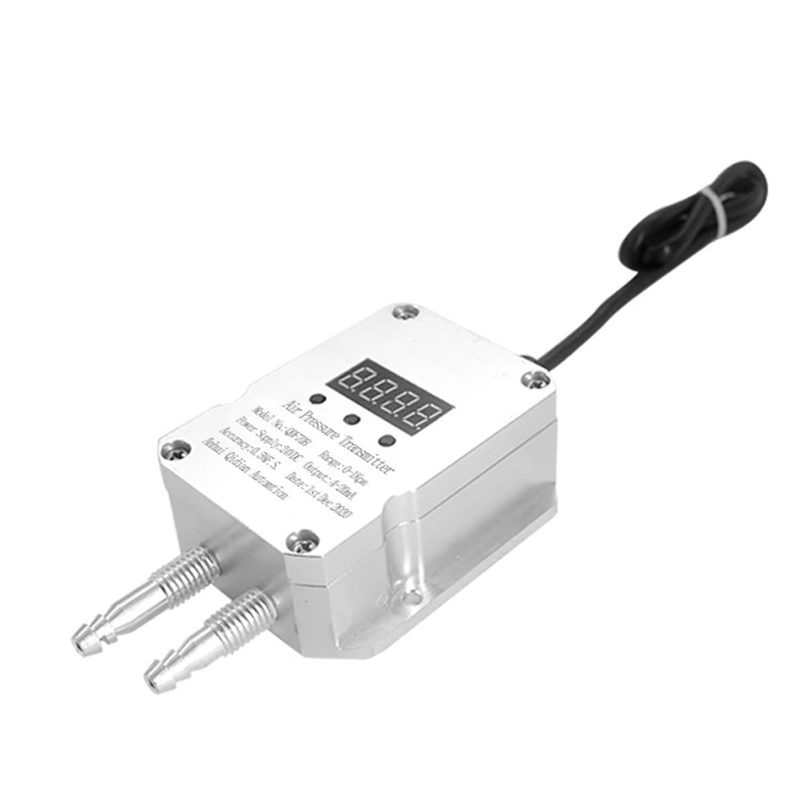 High Accuracy LCD Digital Display 4-20mA Air Pressure Transmitter - Differential Pressure Sensor (-3KPa to 3KPa Range) for HVAC, Industrial Automation & Pneumatic Systems