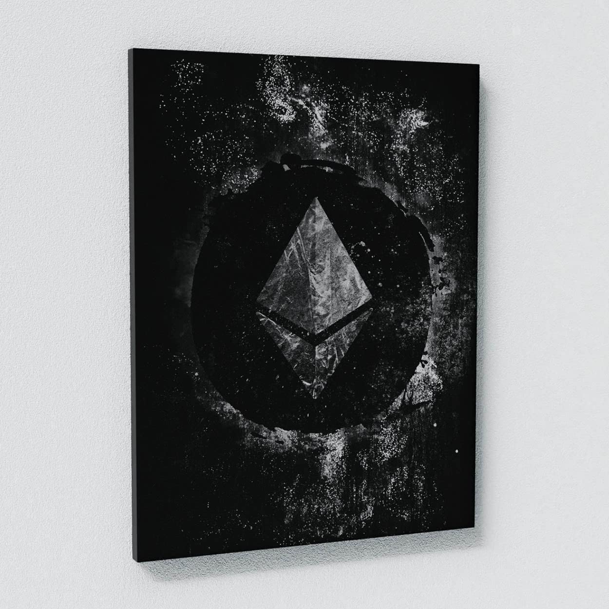 Crypto Canvas Wall Art - Unique Bitcoin & Blockchain Themed Home Decor for Living Room, Office & Gifts | Modern Digital Currency Art Print