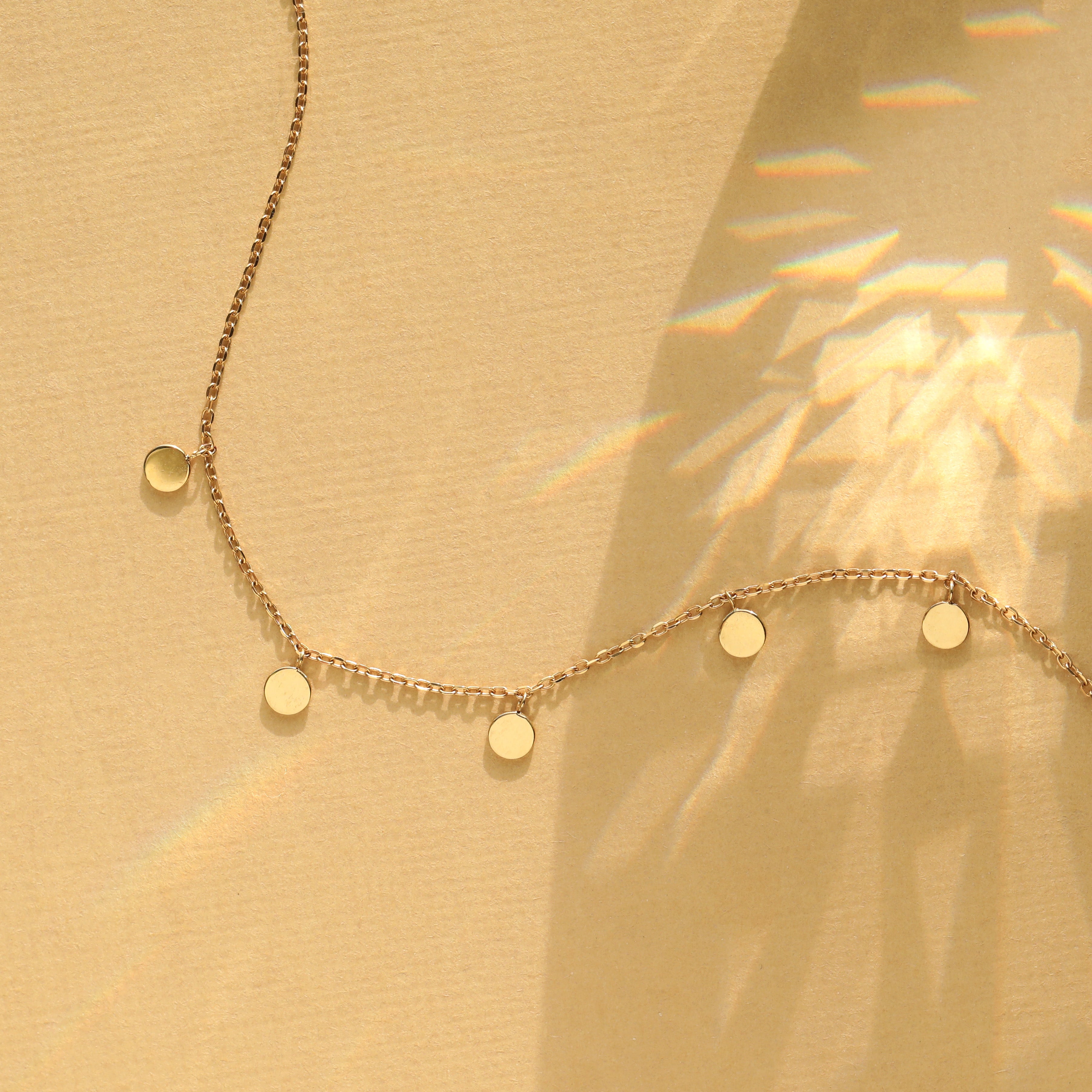 Icon Mini Hanging Coin Necklace - Dainty Gold Pendant Jewelry for Women - Perfect for Layering, Everyday Wear & Special Occasions